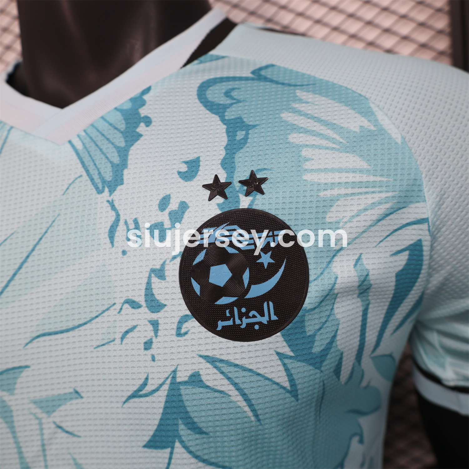 SIUjerseys-Algeria 25-26 Light Blue Flower Pattern Special Edition Jersey - Player Version