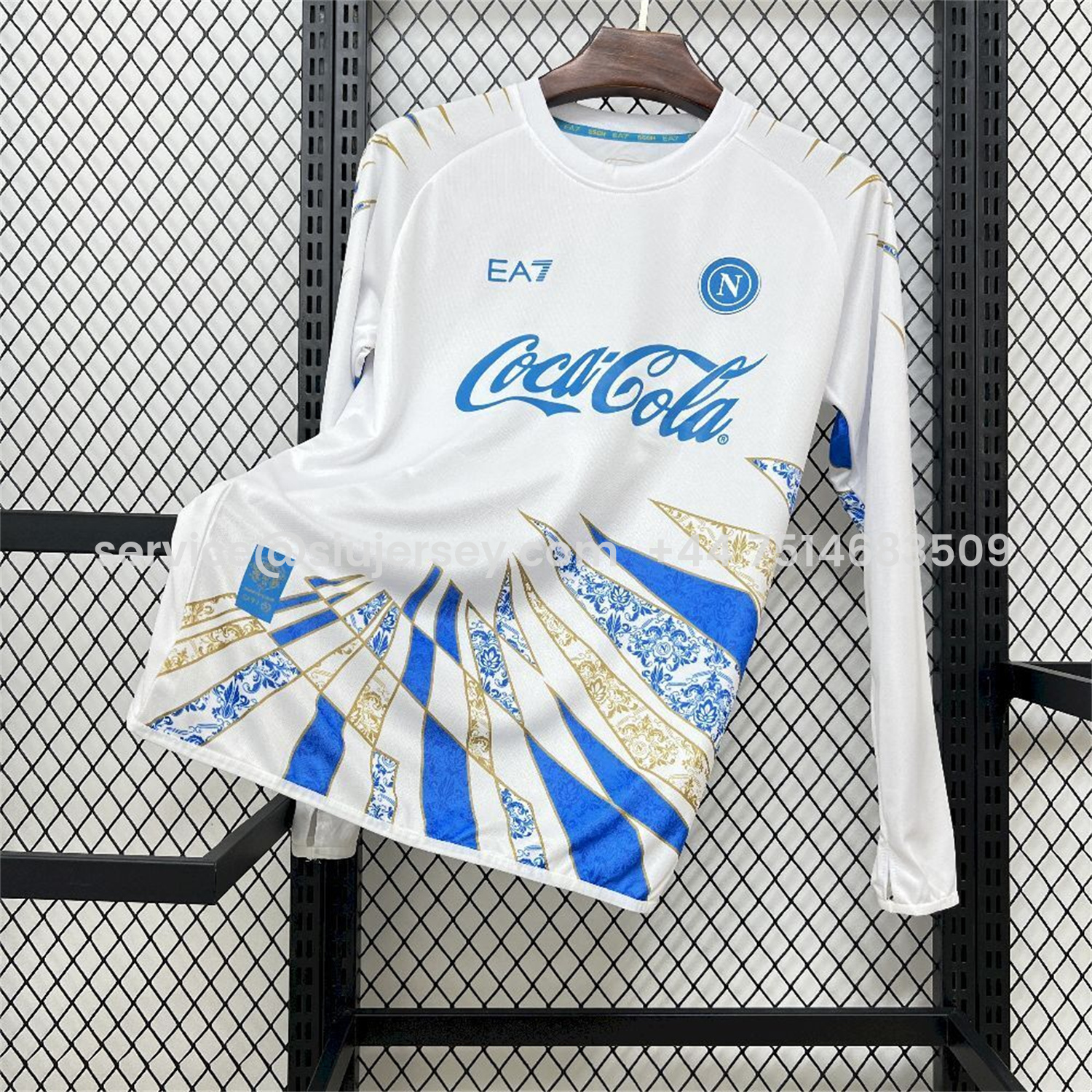 SIUjerseys-Napoli 25-26 CocaCola White Special Jersey - Fans Version