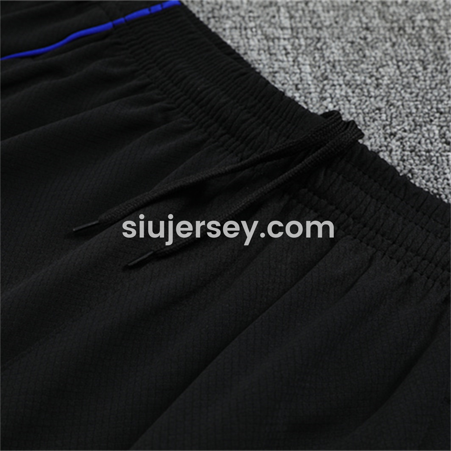 SIUjerseys-Real Madrid 25-26 Kid Short-Sleeve Training Set - Blue Black Dragon Top & Black Shorts