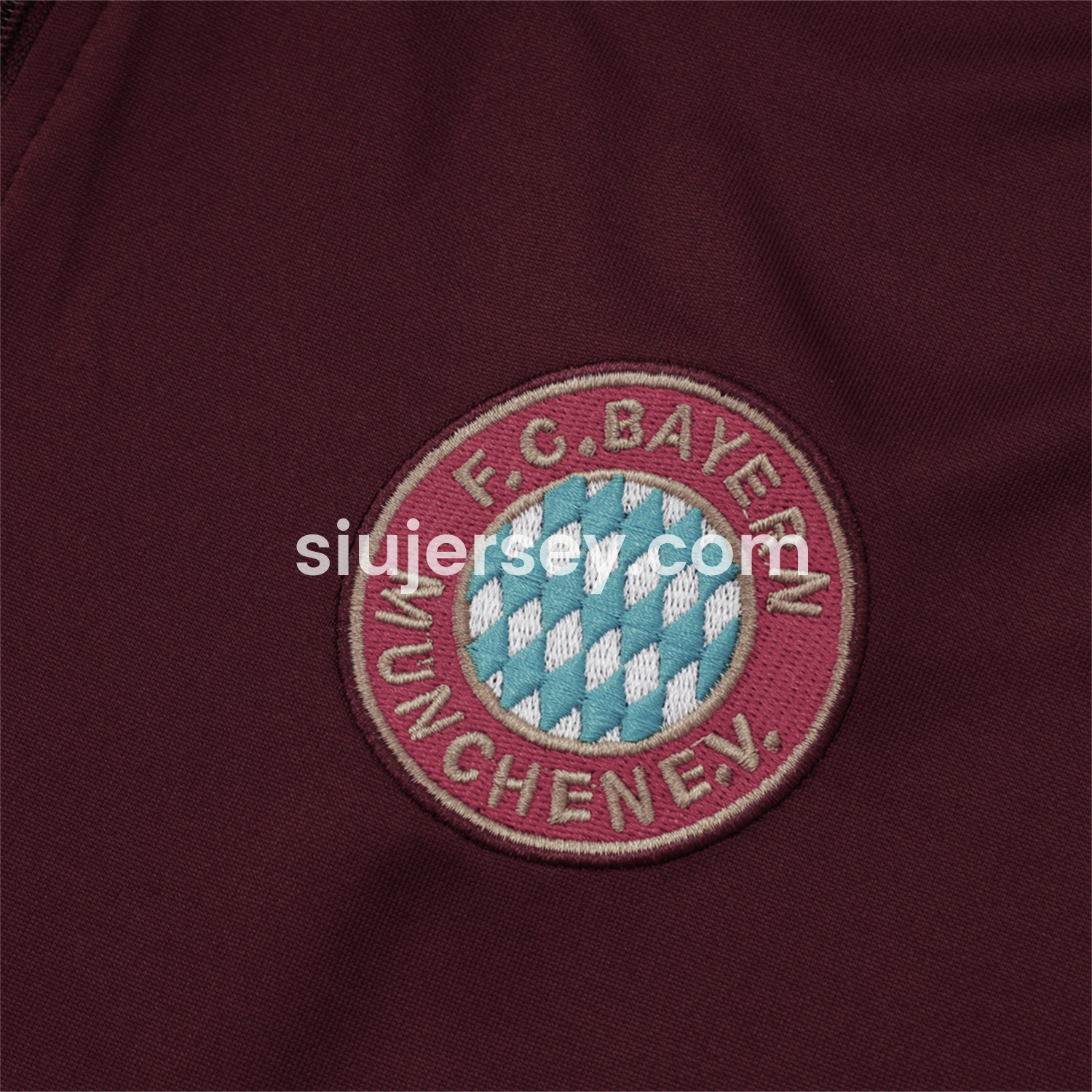 SIUjerseys-Bayern Munich 25-26 Throwback Trefoil Long Sleeves Training Set - Deep Red