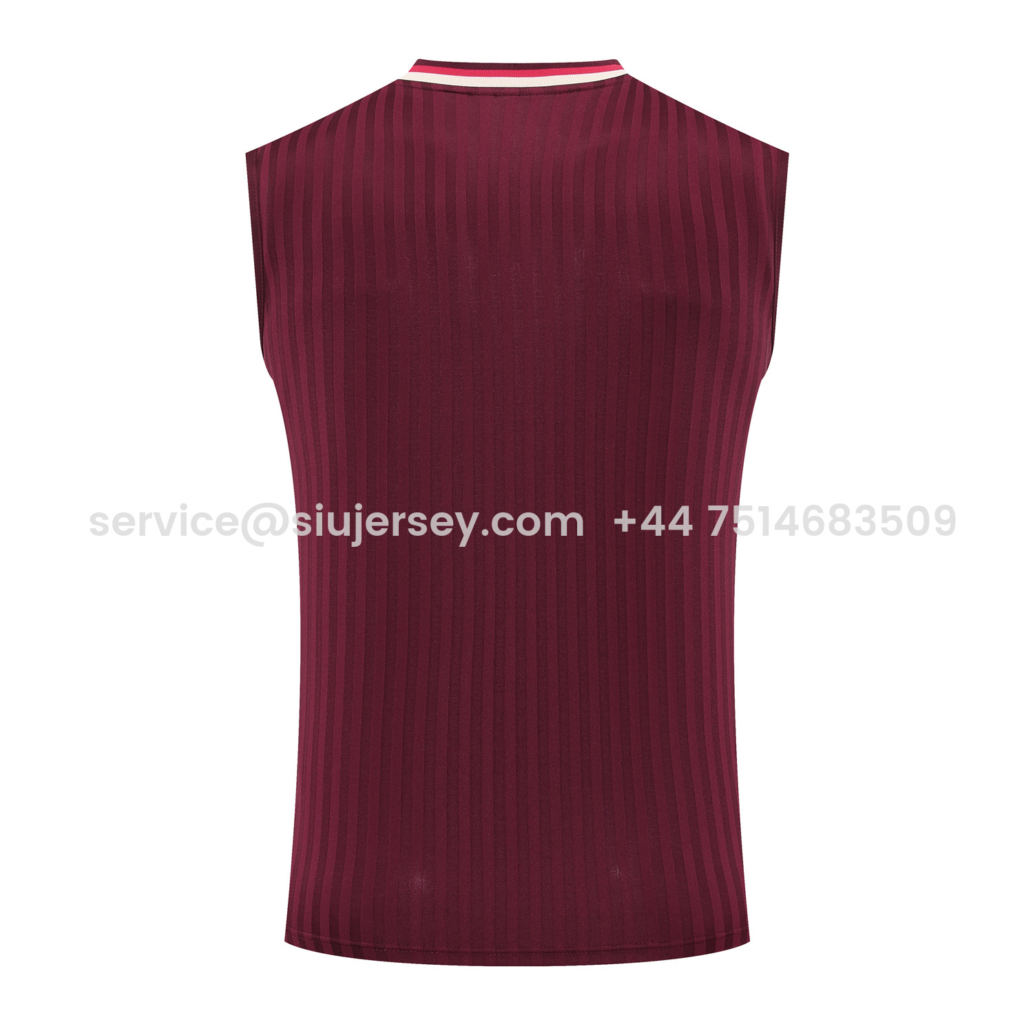 SIUjerseys-Bayern Munich 25-26 Vest Training Set - Wine Red Lines Vest & Wine Red Lines Shorts