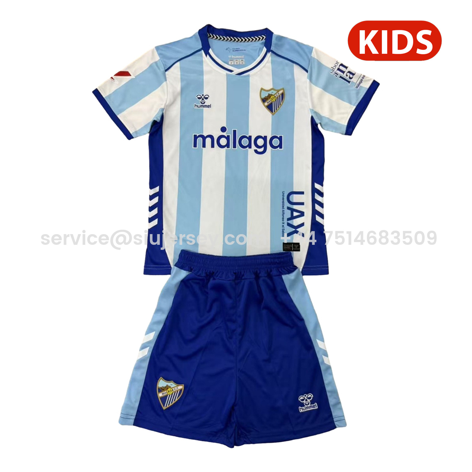 SIUjerseys-Malaga 25-26 Home Kids Kit
