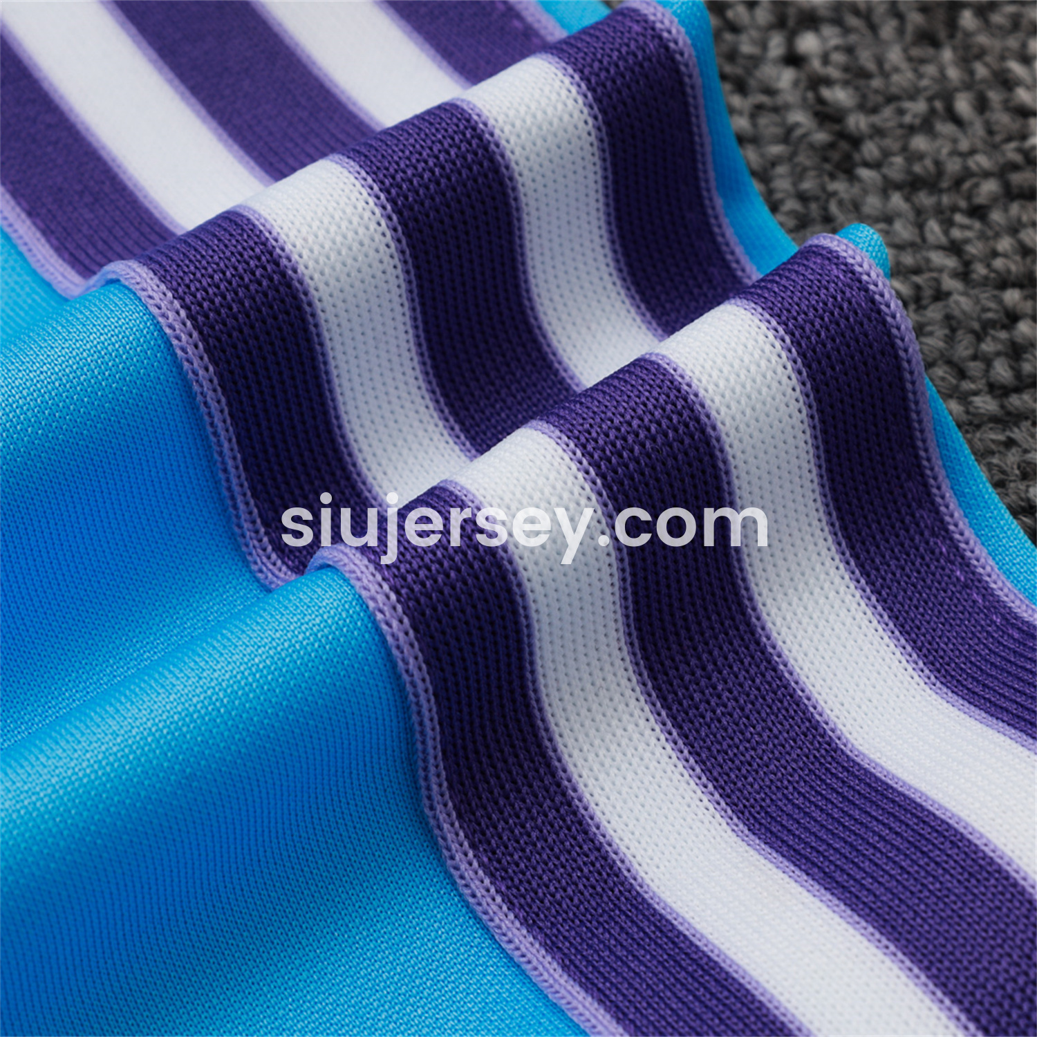 SIUjerseys-Real Madrid 25-26 Throwback Trefoil Jacket Training Tracksuit - Blue Jackets & Purple Pants