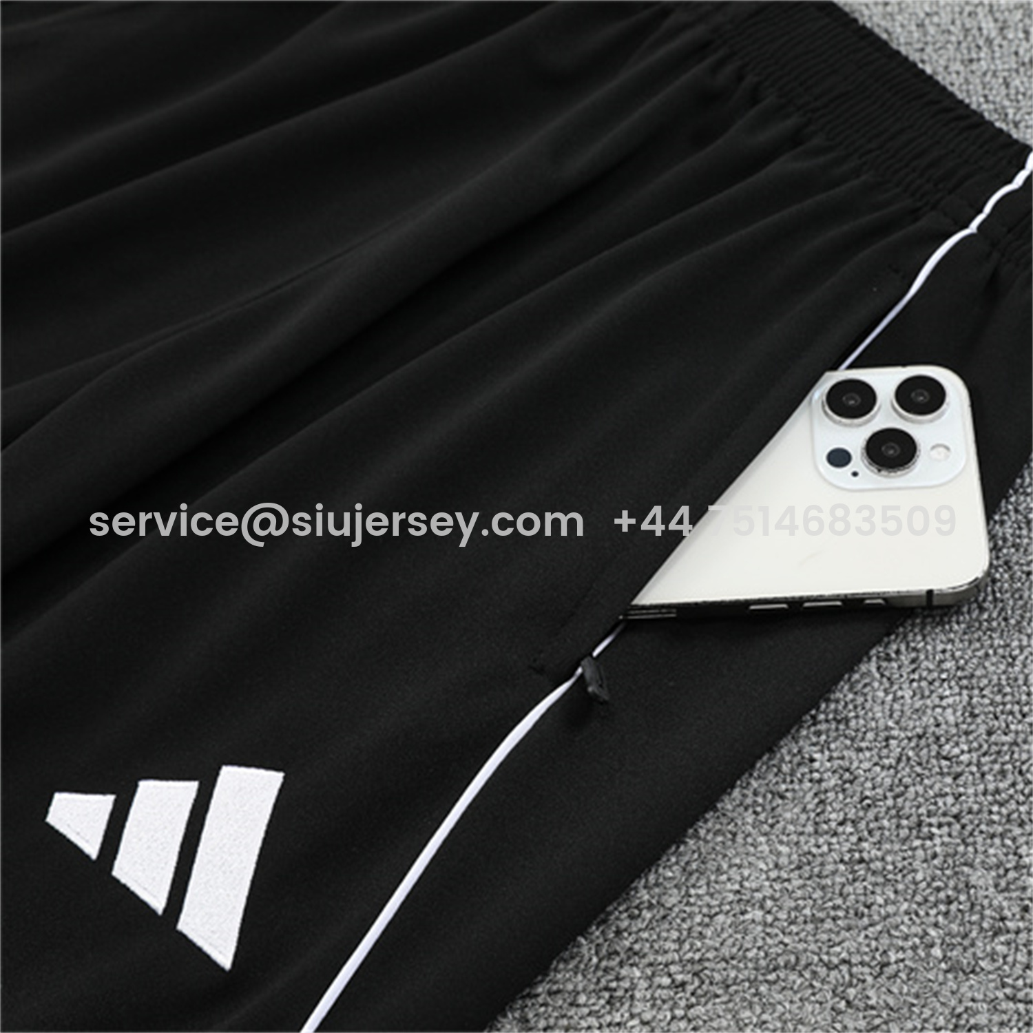 SIUjerseys-Japan 25-26 Kids Long Sleeve Training Set - Light Grey Top and Black Pants