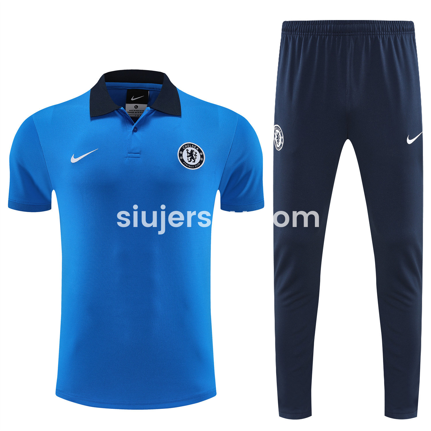 SIUjerseys-C.H.E.L.S.E.A 25-26 POLO Short-Sleeve Training Set - Blue Top and Deep Blue Pants