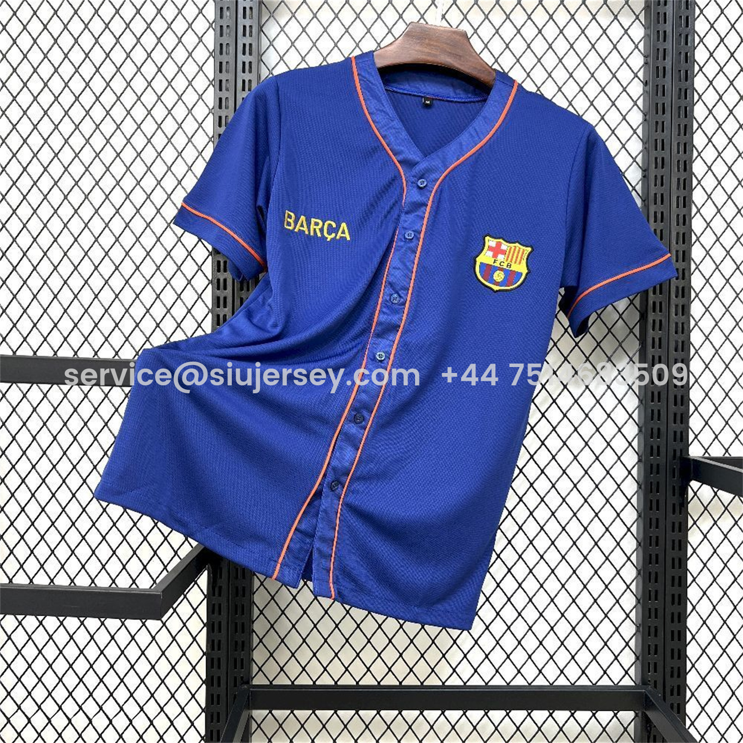 SIUjerseys-Barcelona 25-26 Blue Baseball Jersey