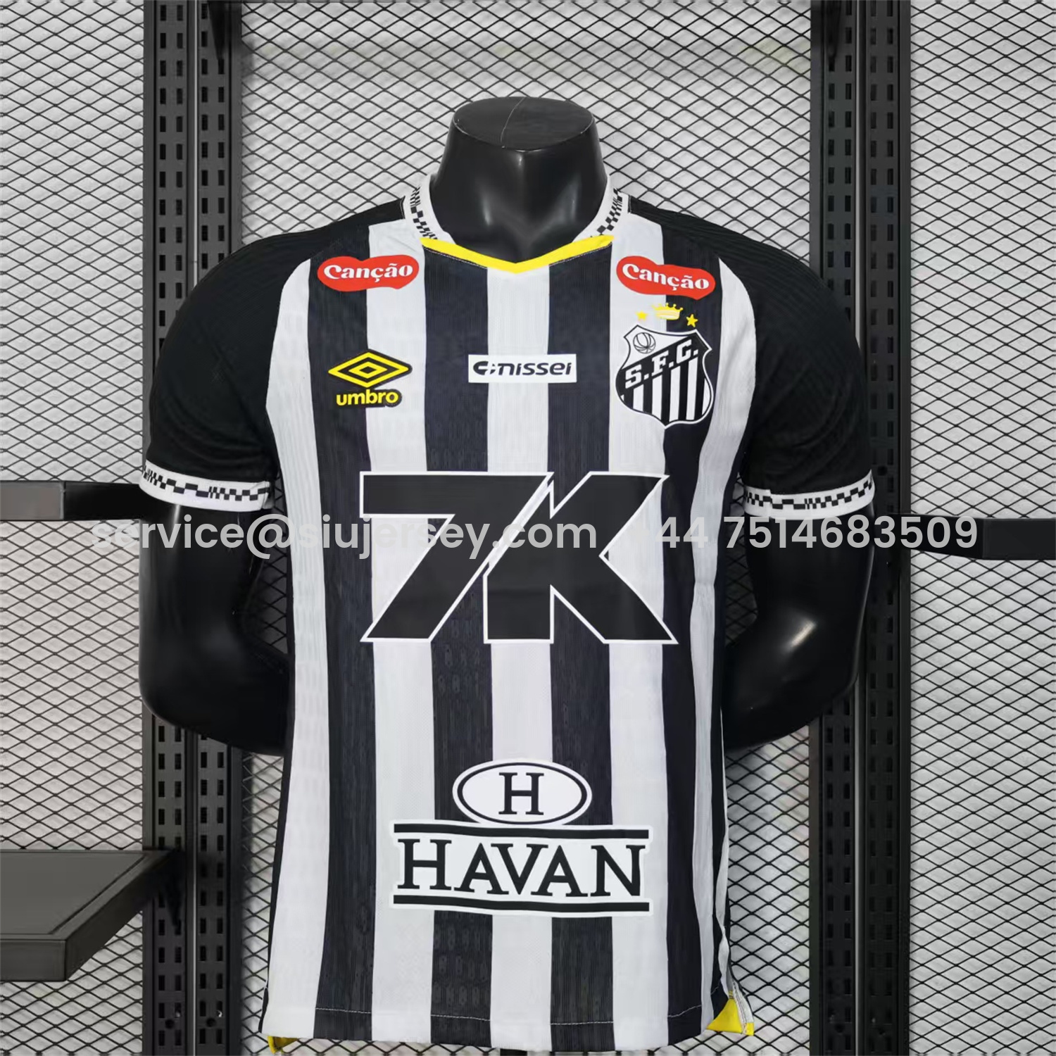 SIUjerseys-Santos 25-26 Away Jersey with Sponsors - Player Version