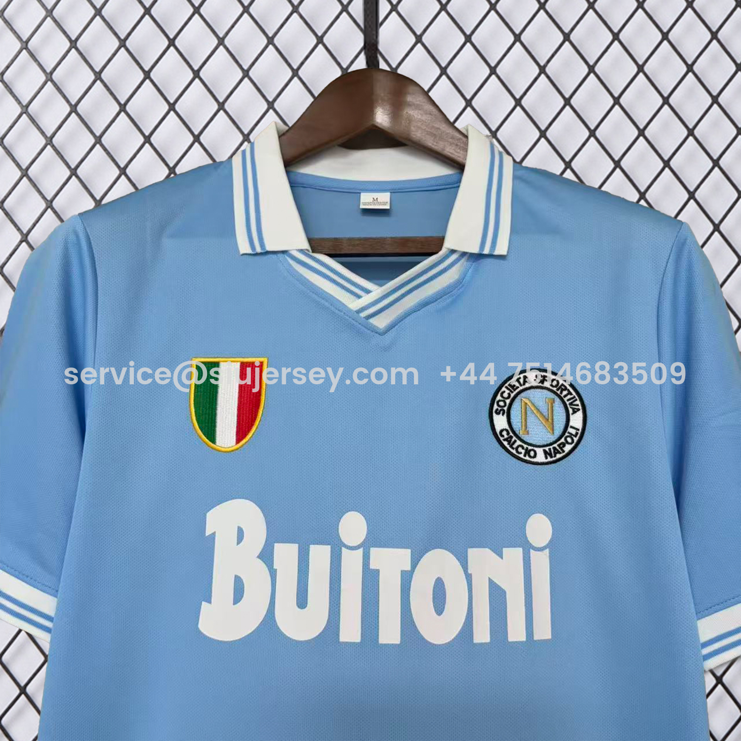 SIUjerseys-Retro Napoli 1987-88 Home 2 Blue Jersey