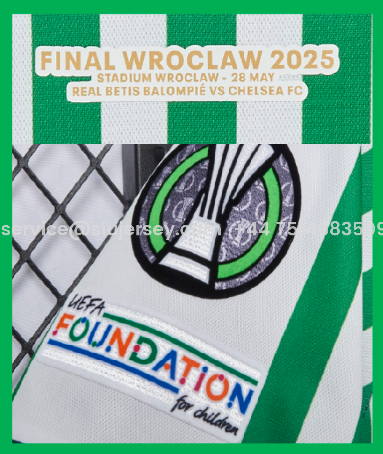 SIUjerseys-Real Betis 2025 Conference League Final Special Kids Kit