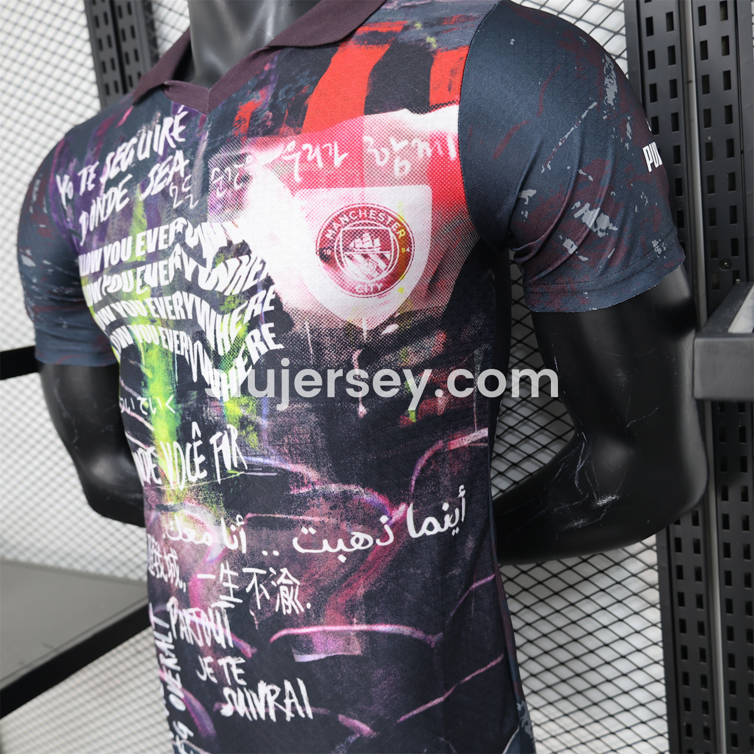 SIUjerseys-Manchester City 24-25 Black Graffiti Special Edition Jersey - Player Version