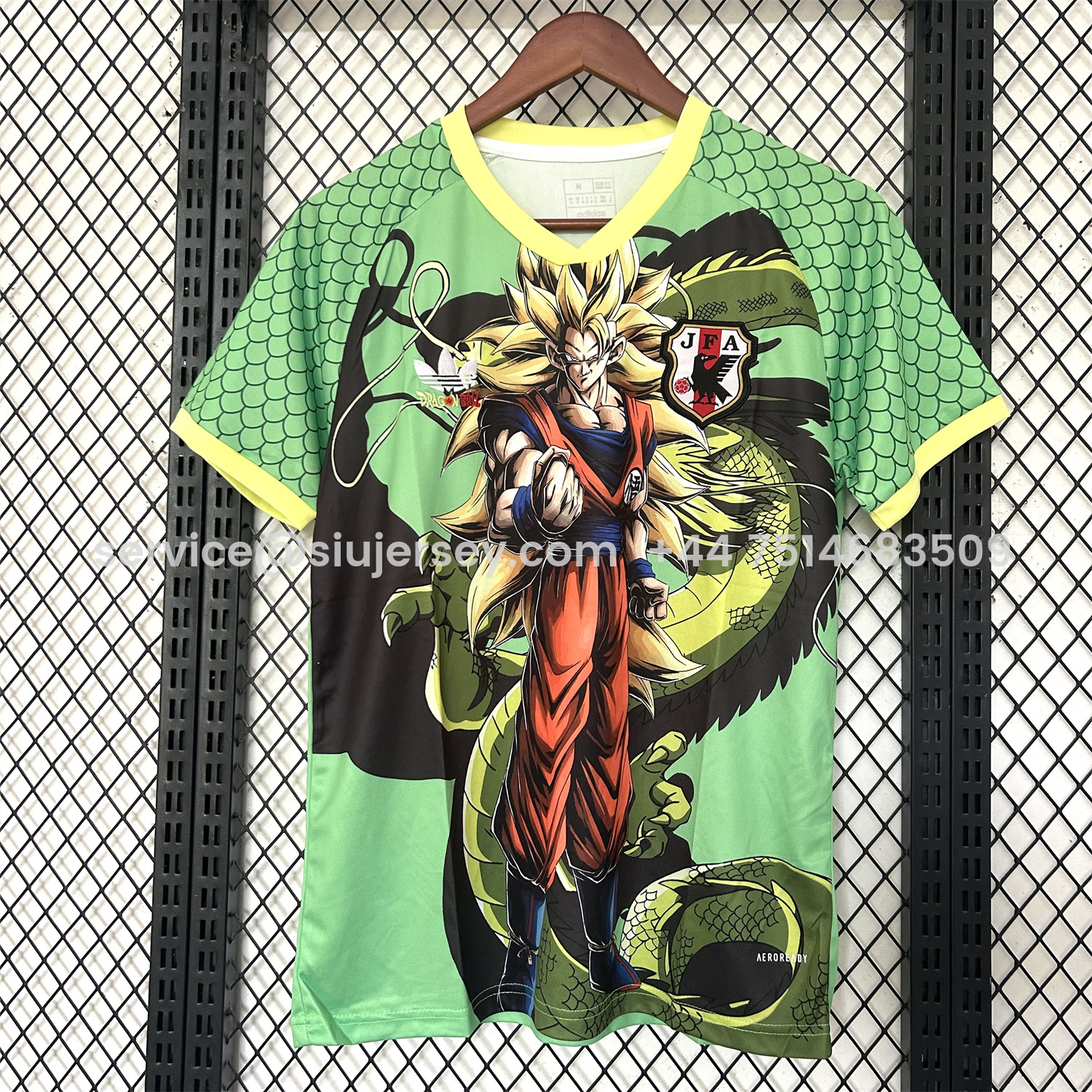 SIUjerseys-Japan 25-26 Dragon Ball Golden Hair Goku Green Special Jersey - Fans Version