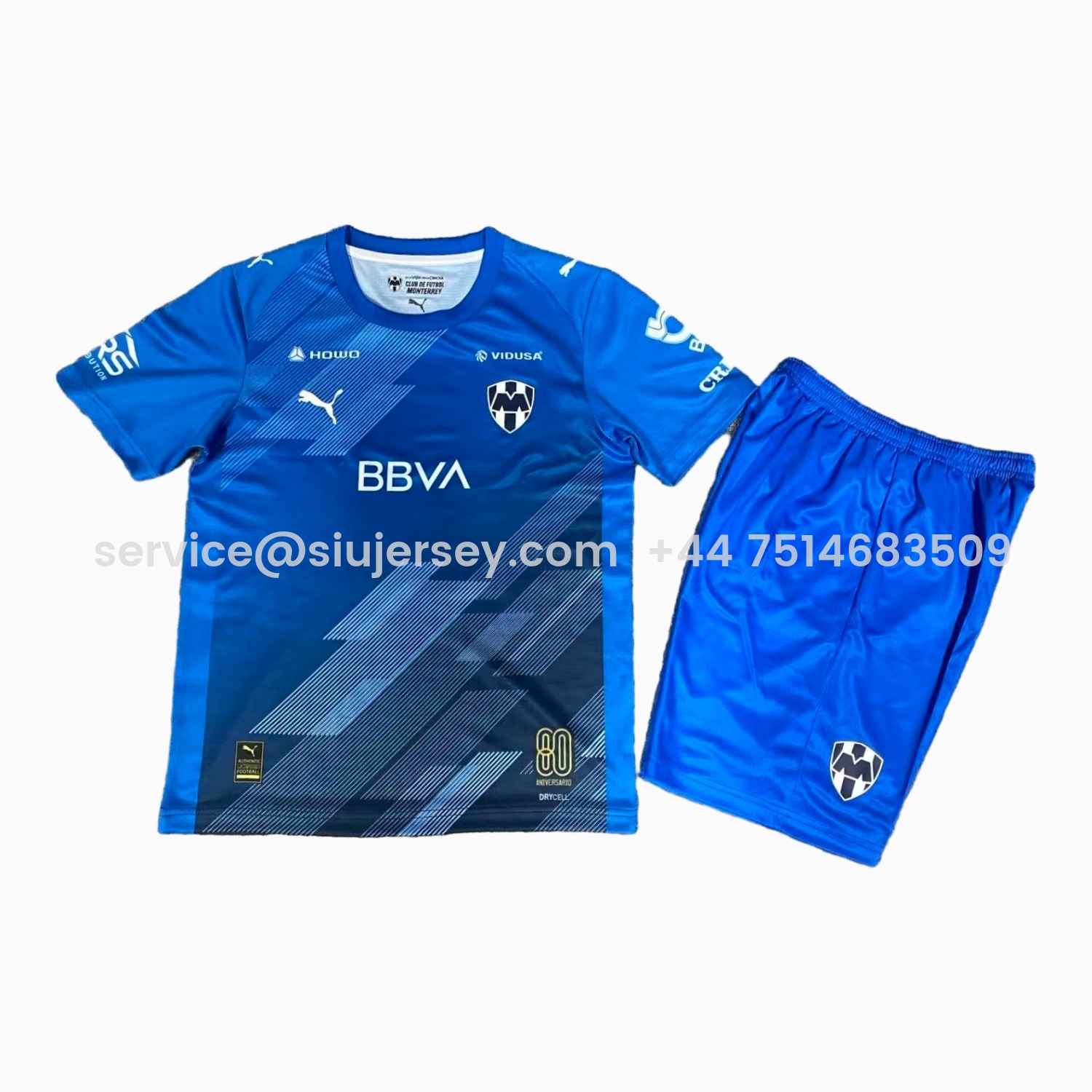 SIUjerseys-Rayados Monterrey 25-26 Third Blue Kids Kit