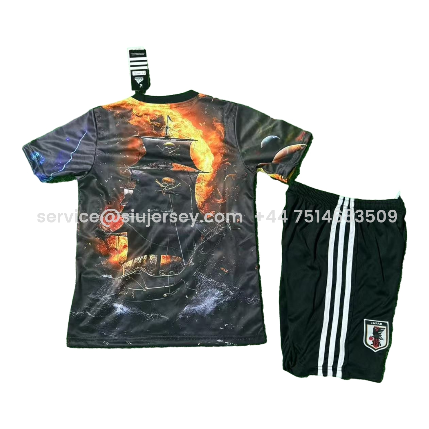 SIUjerseys-Japan 25-26 Luffy And Ace Black Special Kids Kit