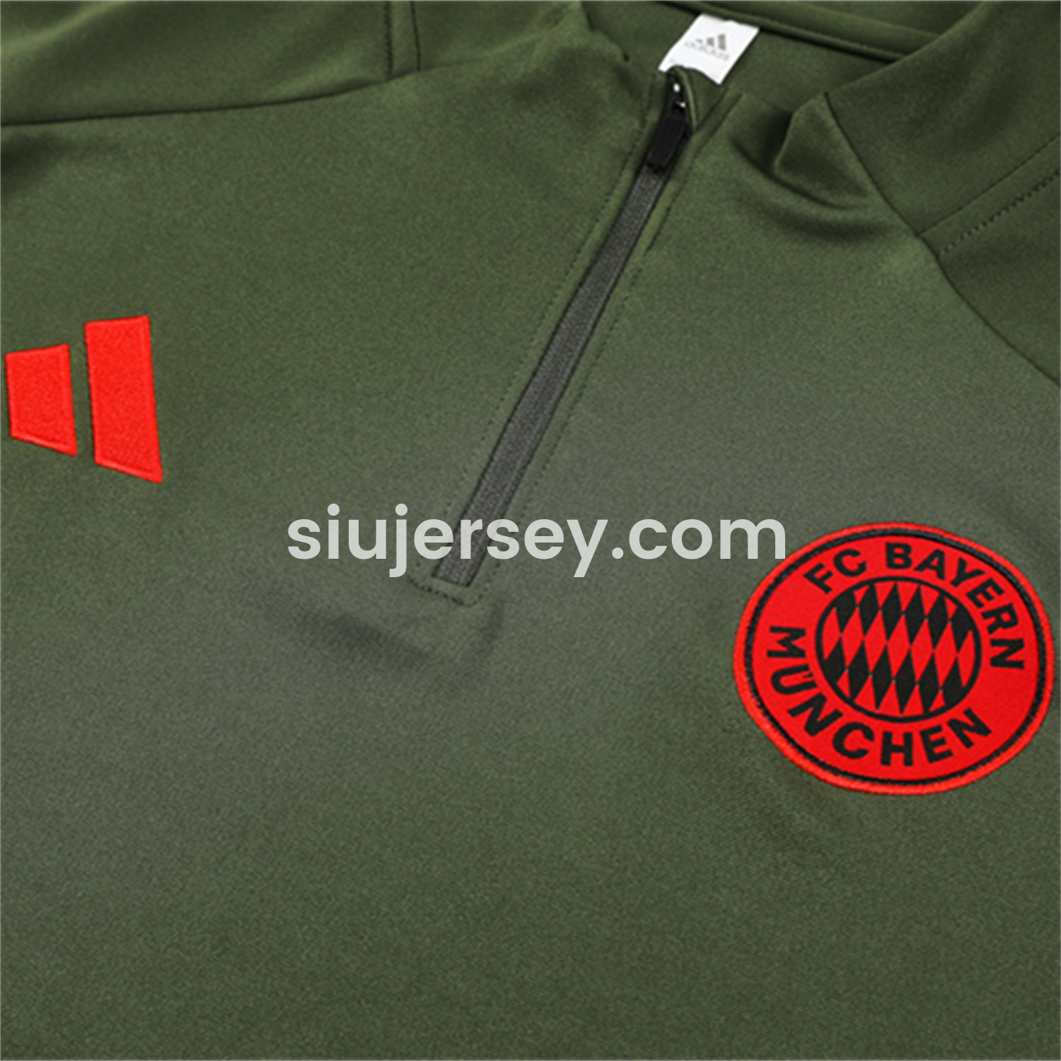 SIUjerseys-Bayern Munich 25-26 Kid Long Sleeves Training Set - Green Top & Black Pants