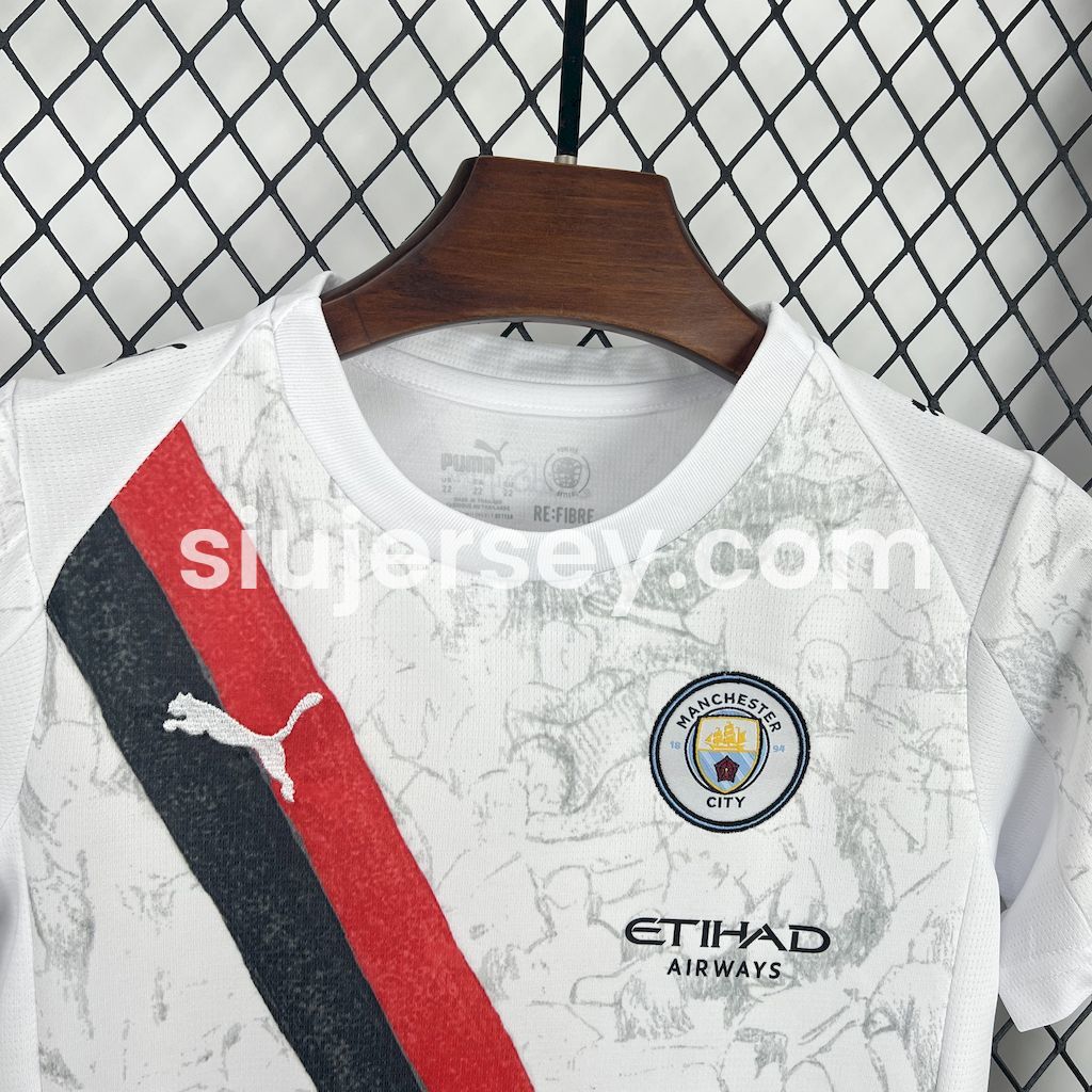 SIUjerseys-Manchester City 25-26 Away Kids Kit