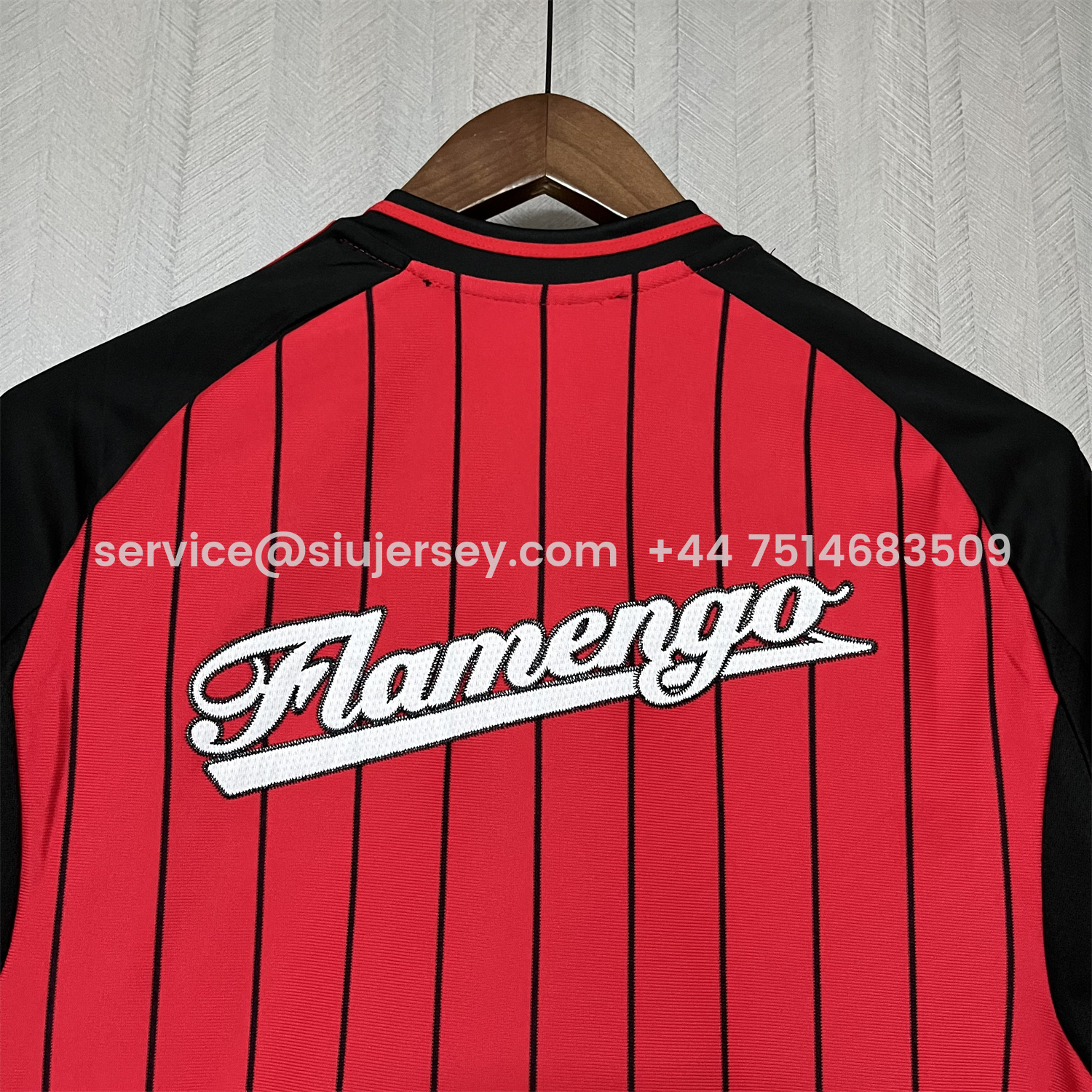 SIUjerseys-Flamengo 25-26 Red Baseball Jersey with Black Stripes