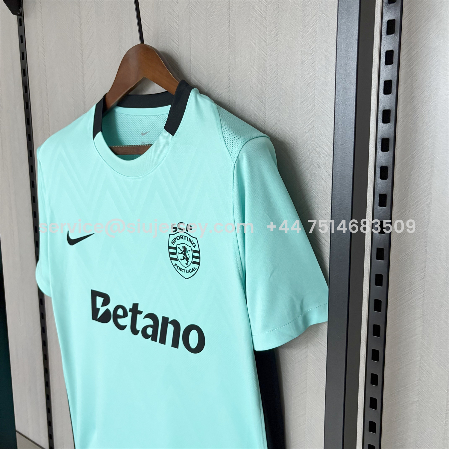 SIUjerseys-Sporting CP 25-26 Third Cyan Jersey - Fans Version