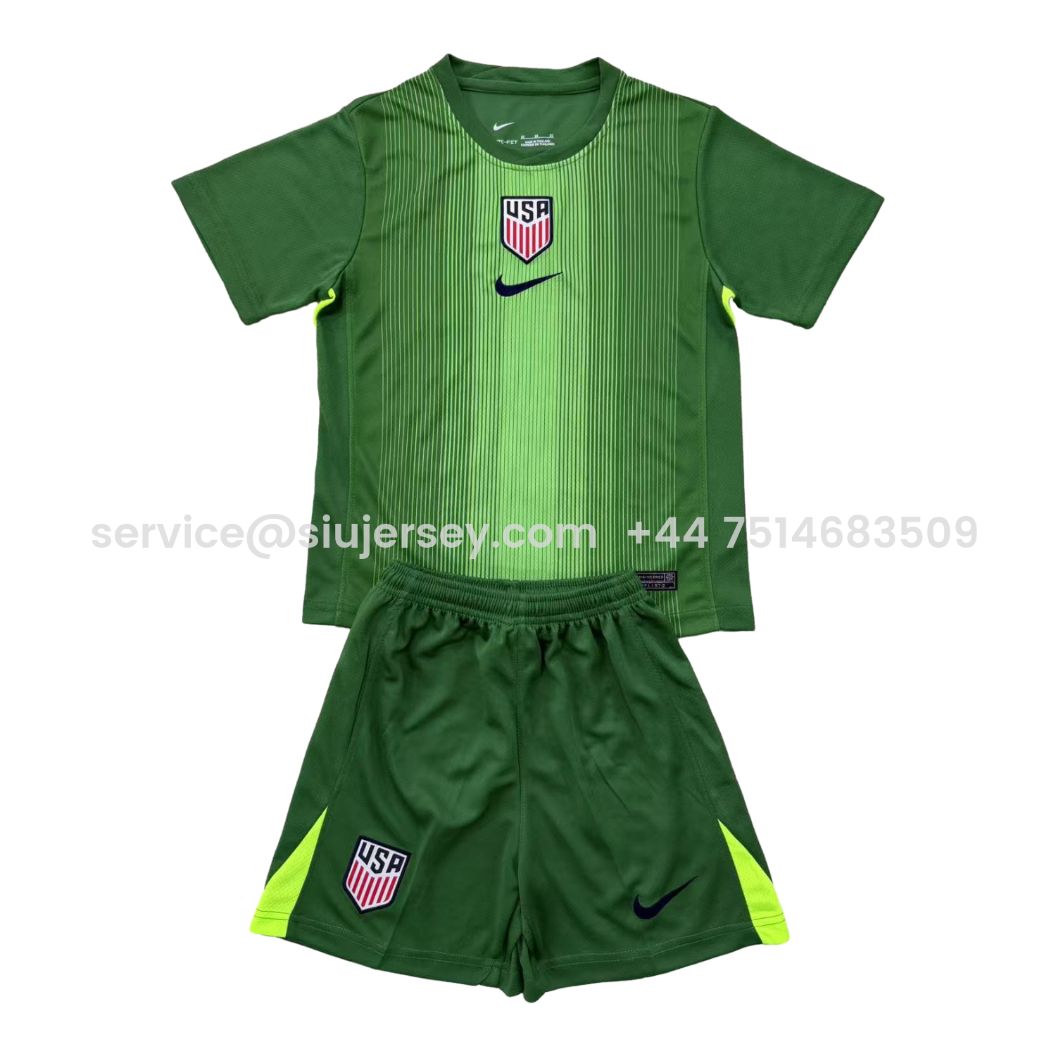 SIUjerseys-United States USA 25-26 Green Goalkeeper Men's Adult Jersey Set - Fans Version