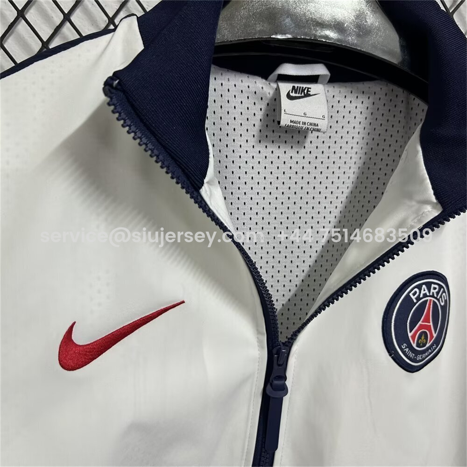 SIUjerseys-Paris Saint-Germain PSG 25-26 Windbreaker Jacket - White
