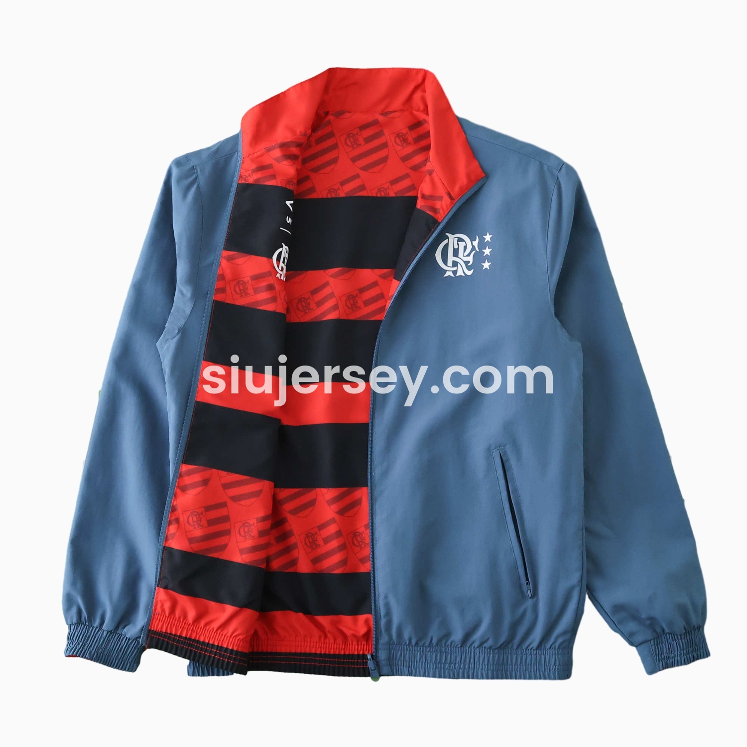 SIUjerseys-Flamengo 24-25 Double Sided Reversible Windbreaker - Red & Blue