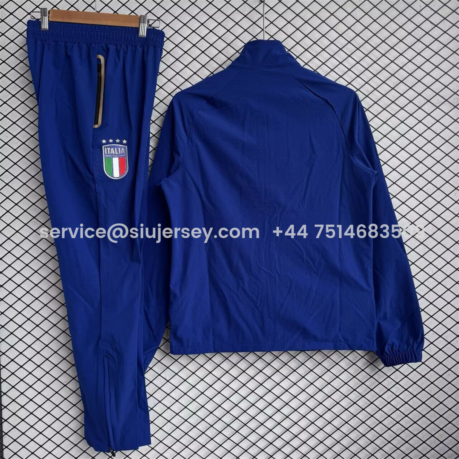 SIUjerseys-Italy 2026 Windbreaker Training Set - Dark Blue Top and Pants