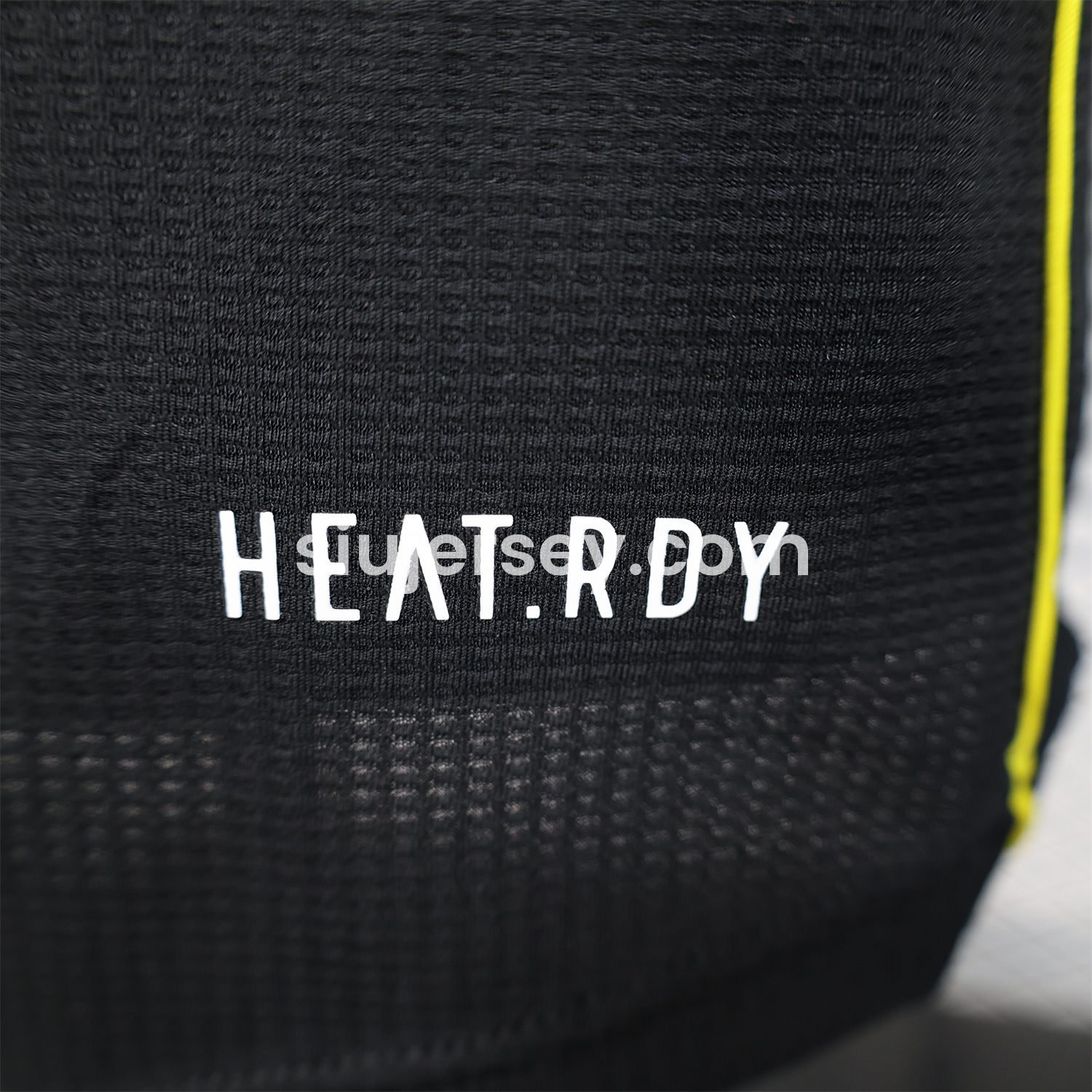 SIUjerseys-Algeria 25-26 Pure Black Jersey with Yellow Line - Player Version