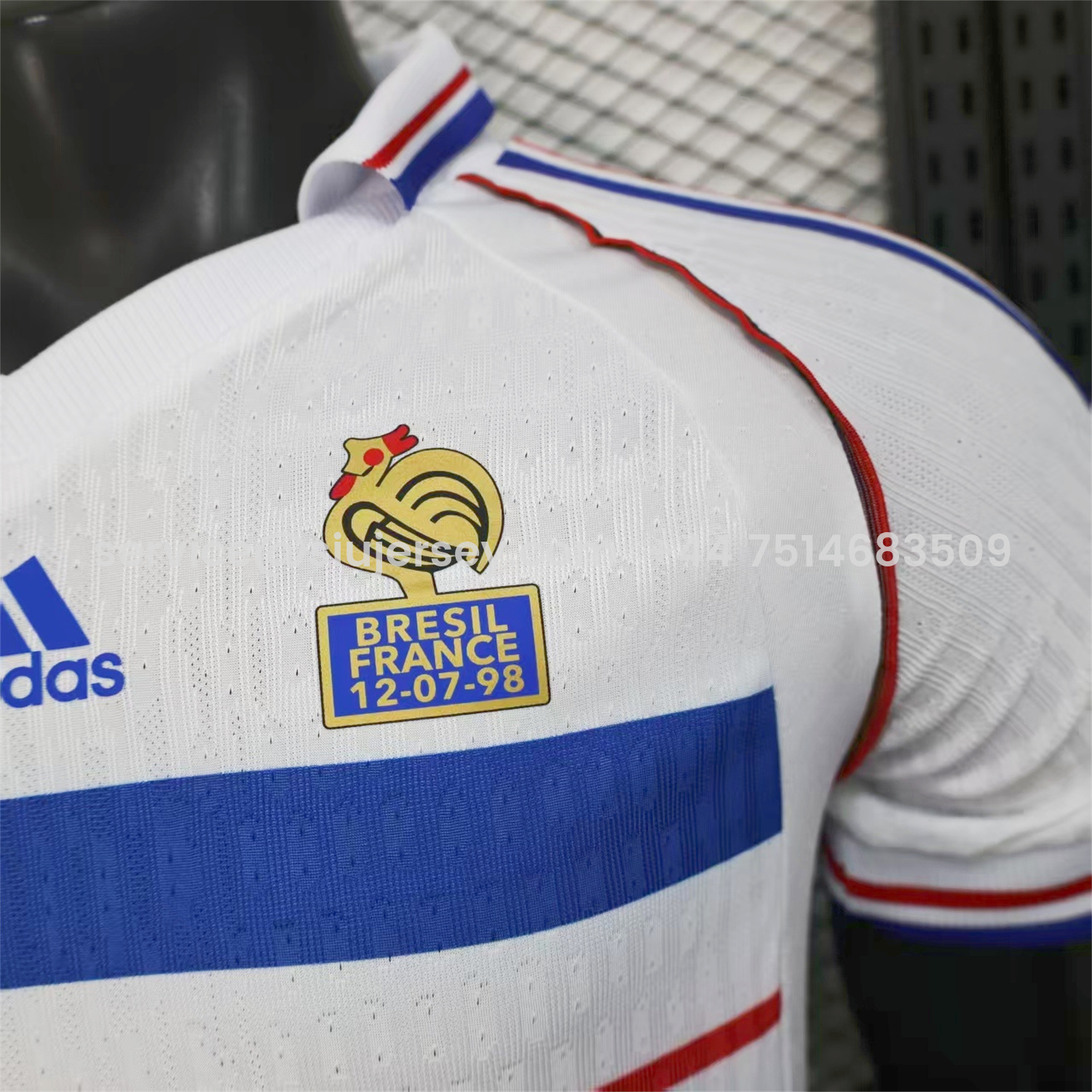 SIUjerseys-Retro France 1998 Away White Jersey - Player Version