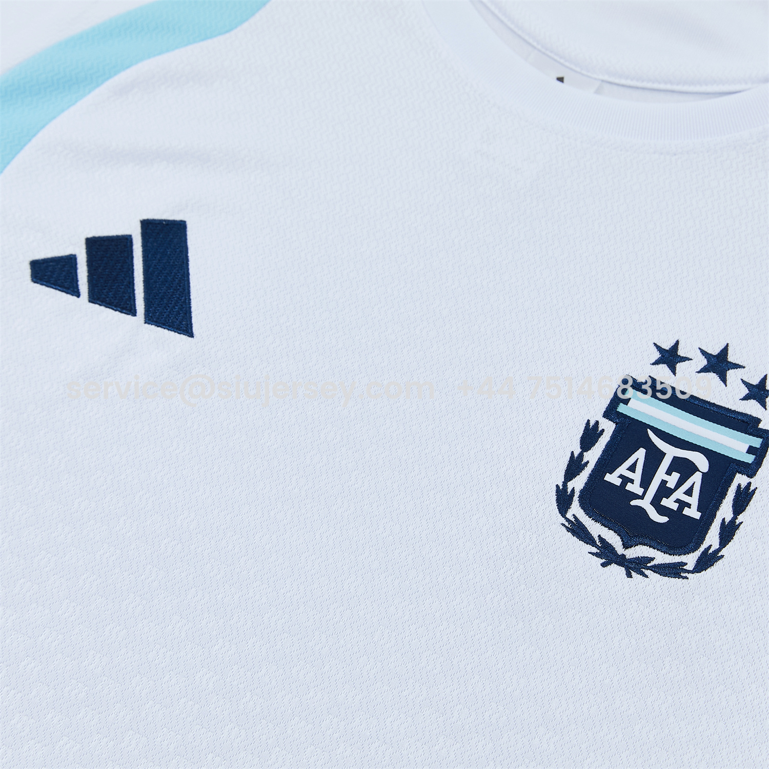 SIUjerseys-Argentina 2026 Short-Sleeve Training Set - White Top and Dark Blue Shorts