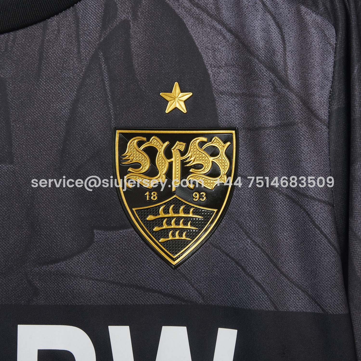 SIUjerseys-VfB Stuttgart 25-26 Third Black Jersey - Fans Version
