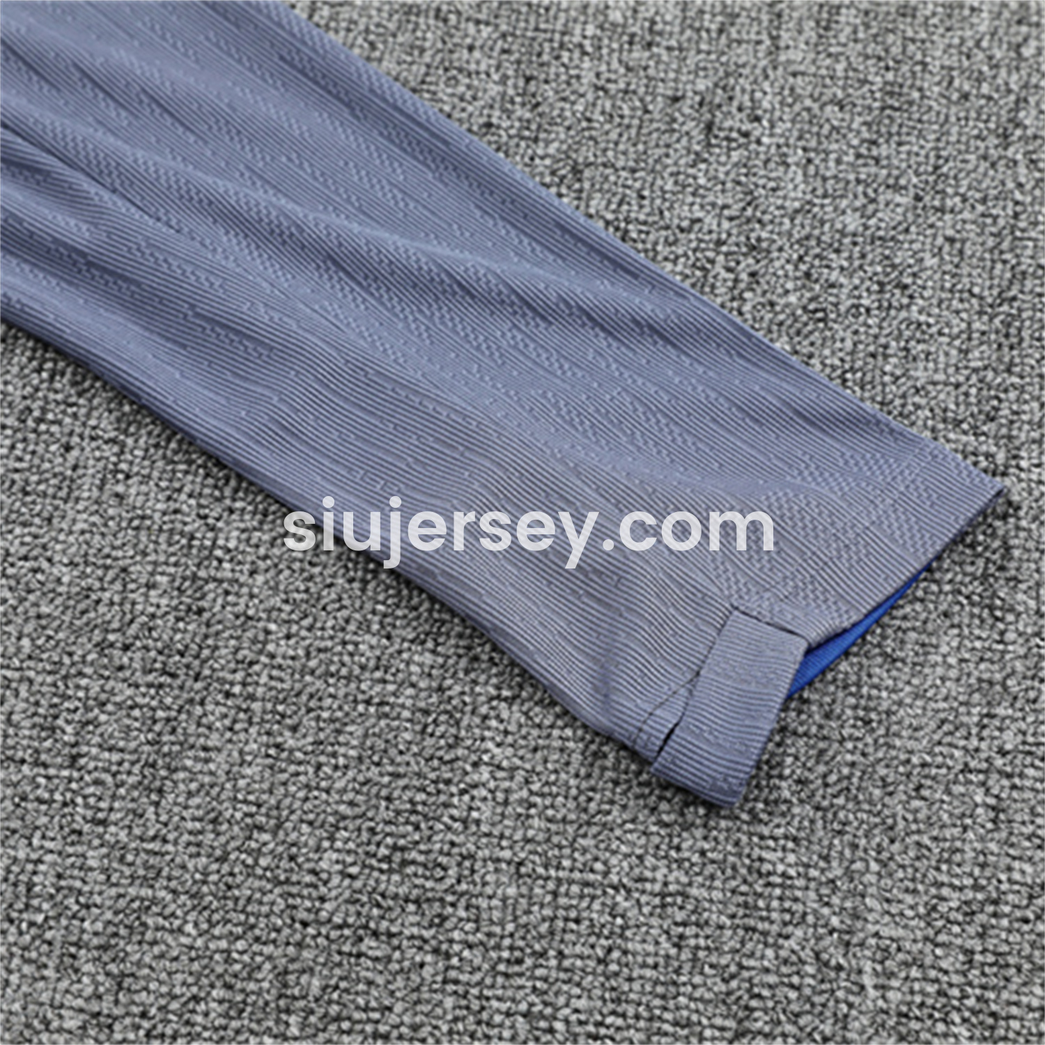 SIUjerseys-Paris Saint-Germain PSG 25-26 Long Sleeves Training Set - Royal Blue Gray Sleeves Top & Royal Blue Pants