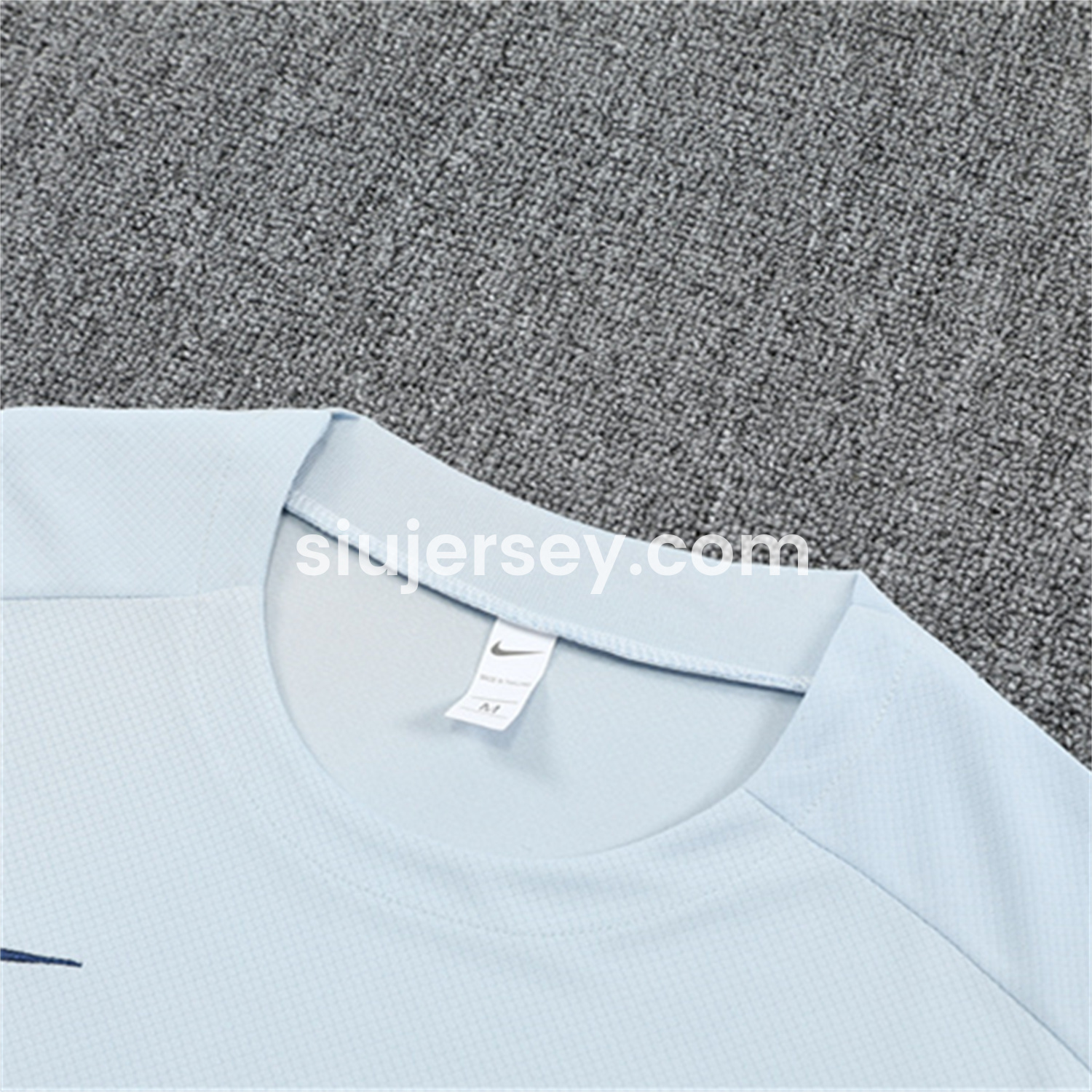 SIUjerseys-Inter Milan 25-26 Short-Sleeve Training Set - Light Grey Top & Blue Shorts