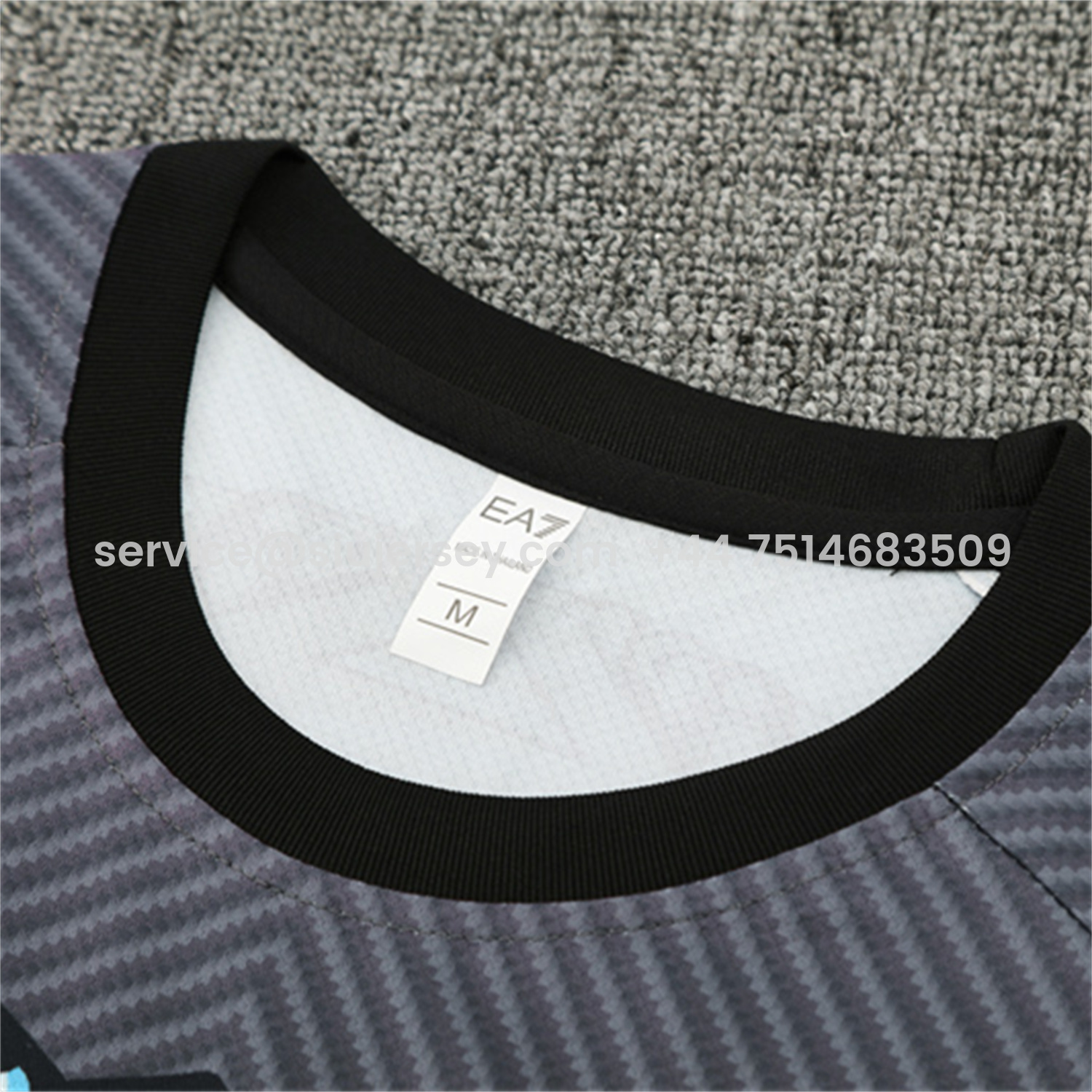 SIUjerseys-Napoli 25-26 Short-Sleeve Training Set - Gray Mecha Top & Black Shorts