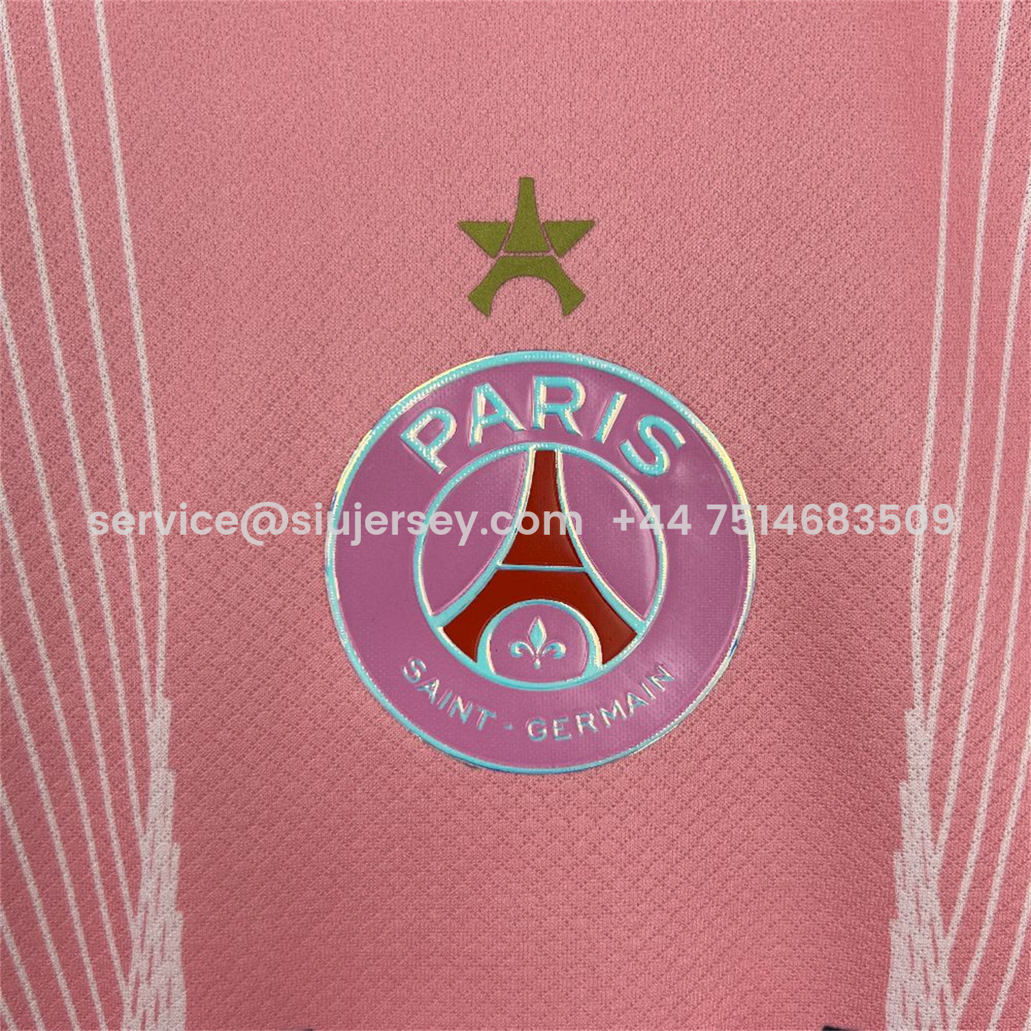 SIUjerseys-Paris Saint-Germain PSG 25-26 T90 White Lines Pink Gradient Special Jersey - Fans Version