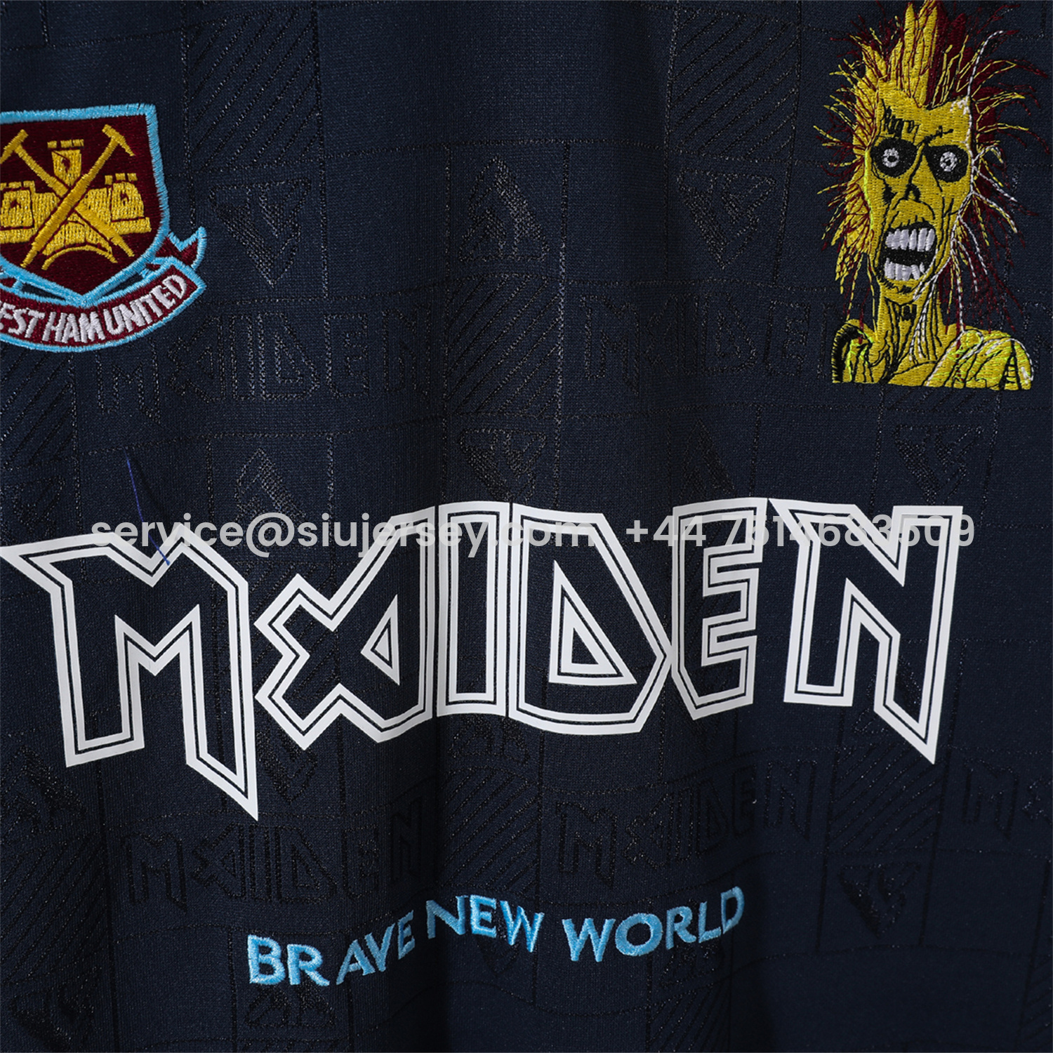 SIUjerseys-Retro West Ham United 1999 Iron Maiden Home Jersey