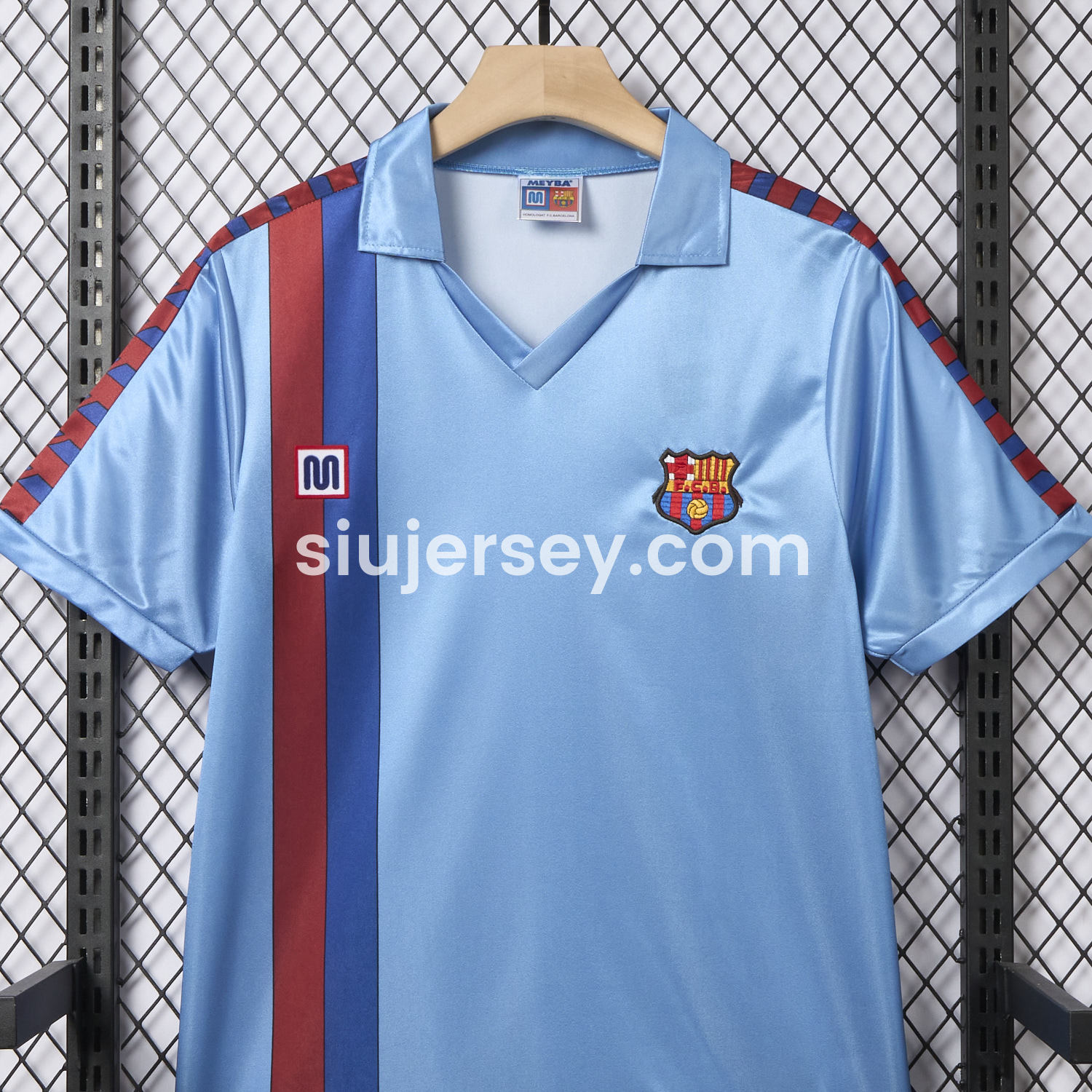 SIUjerseys-Retro Barcelona 1982-84 Away Blue Jersey