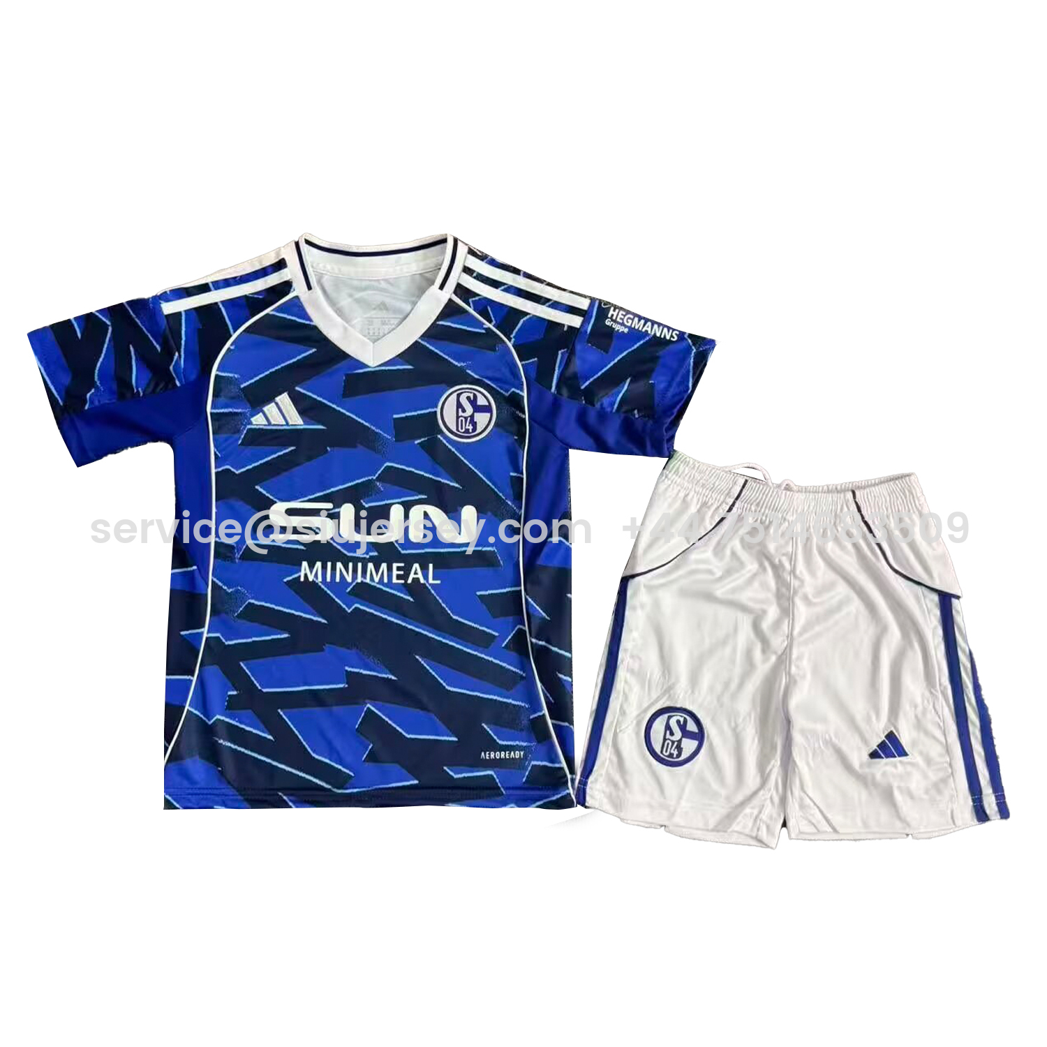 SIUjerseys-Schalke 04 25-26 Home Kids Kit