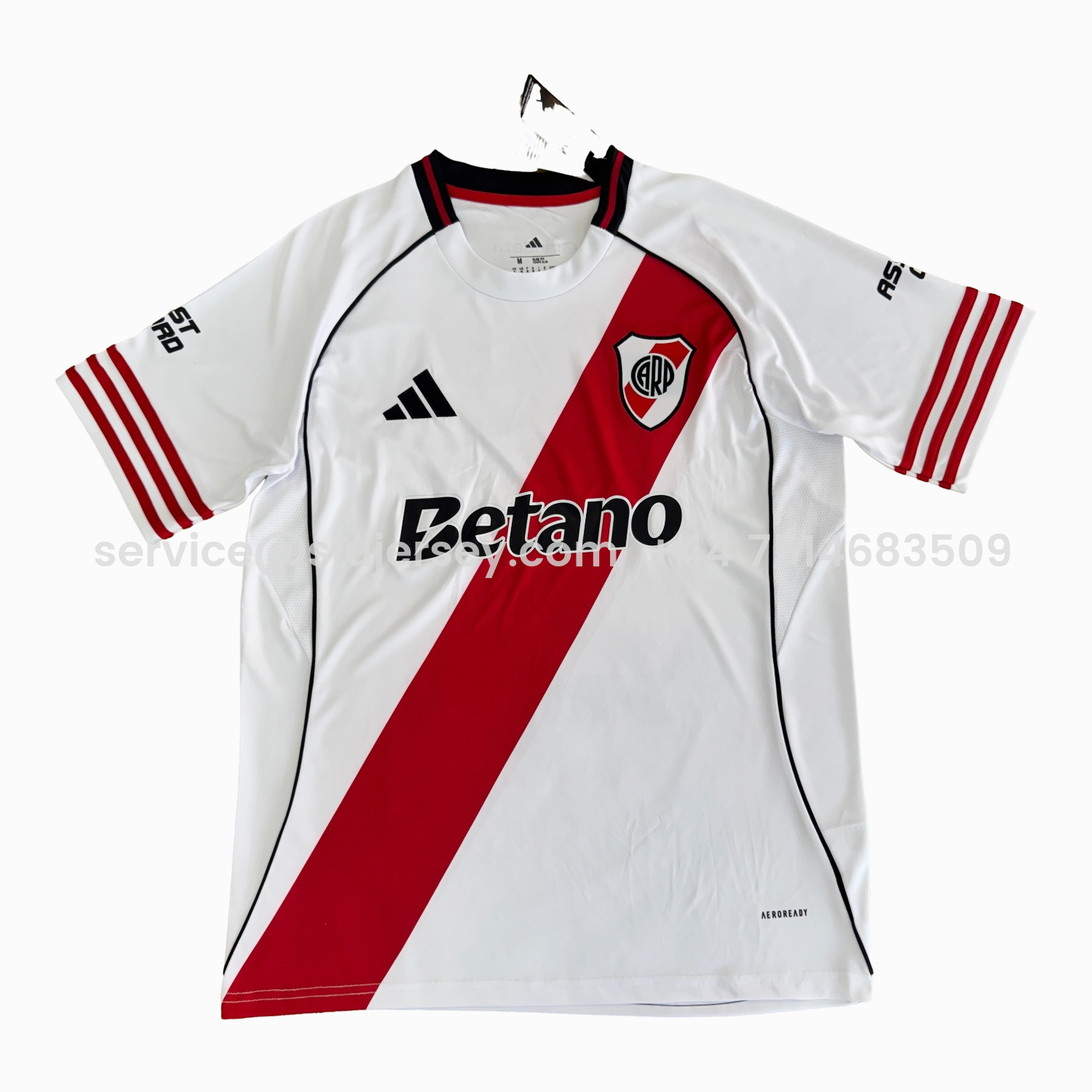 SIUjerseys-River Plate 25-26 Home Jersey With Chest Sponsor - Fans Version