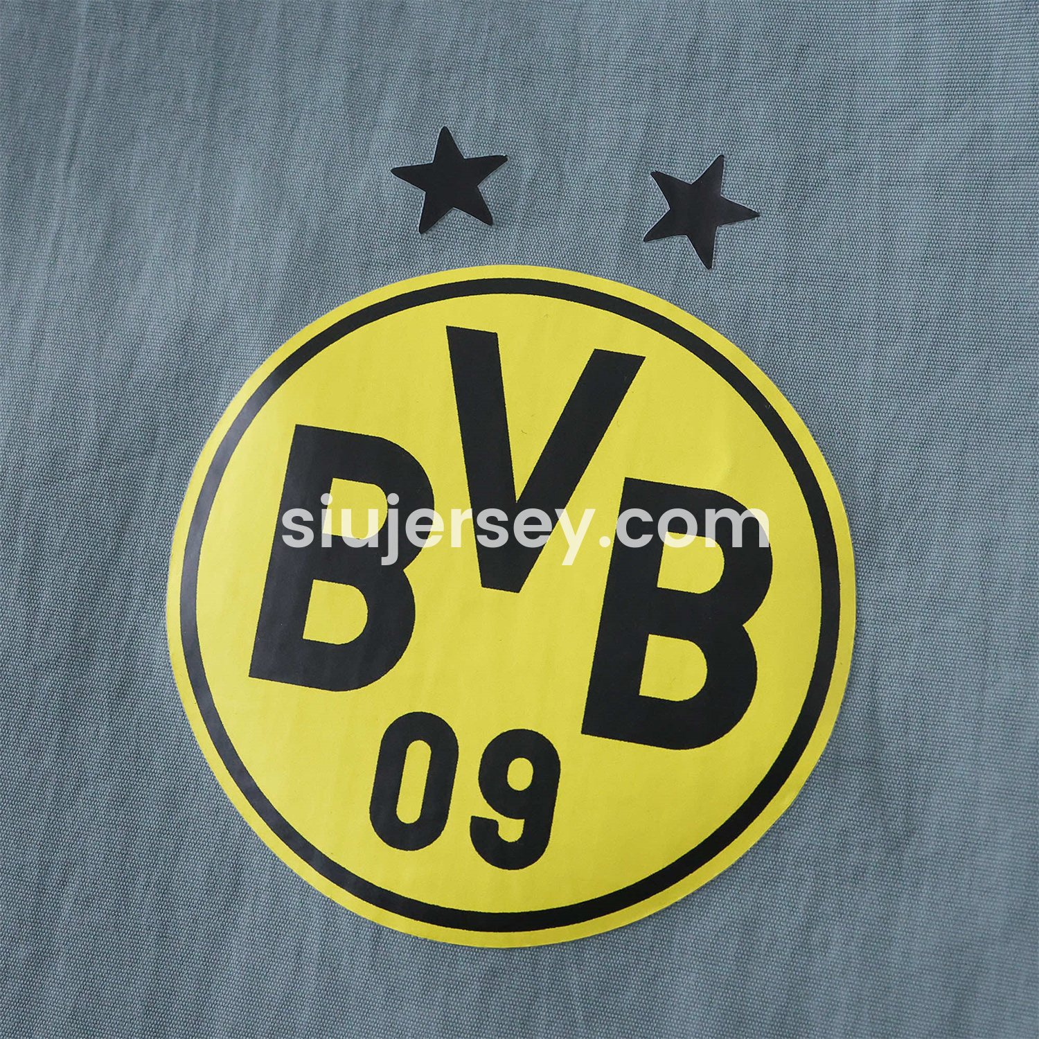 SIUjerseys-Borussia Dortmund 24-25 Retro Style Double Sided Reversible Windbreaker - Black & Grey