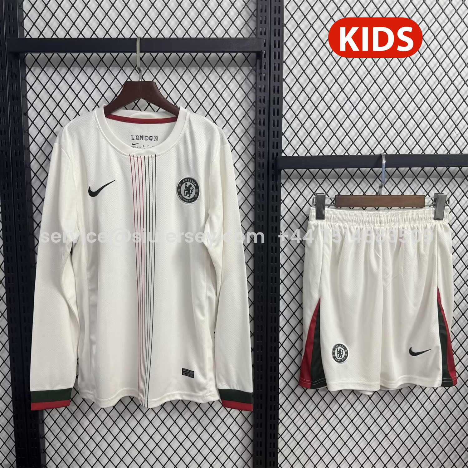 SIUjerseys-C.H.E.L.S.E.A 25-26 Away Long Sleeves Unsponsored Kids Kit