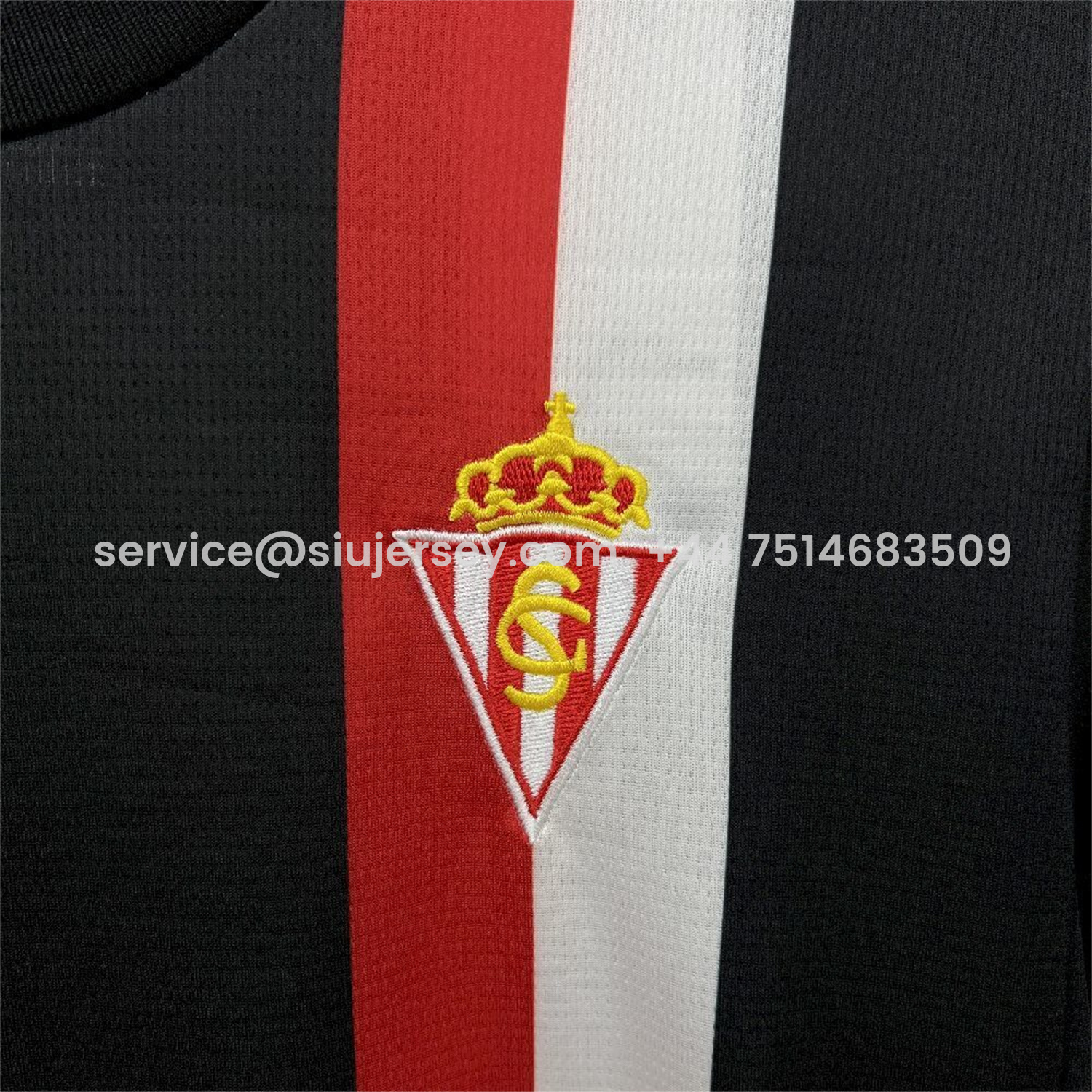SIUjerseys-Sporting Gijon 25-26 Away Black Jersey - Fans Version