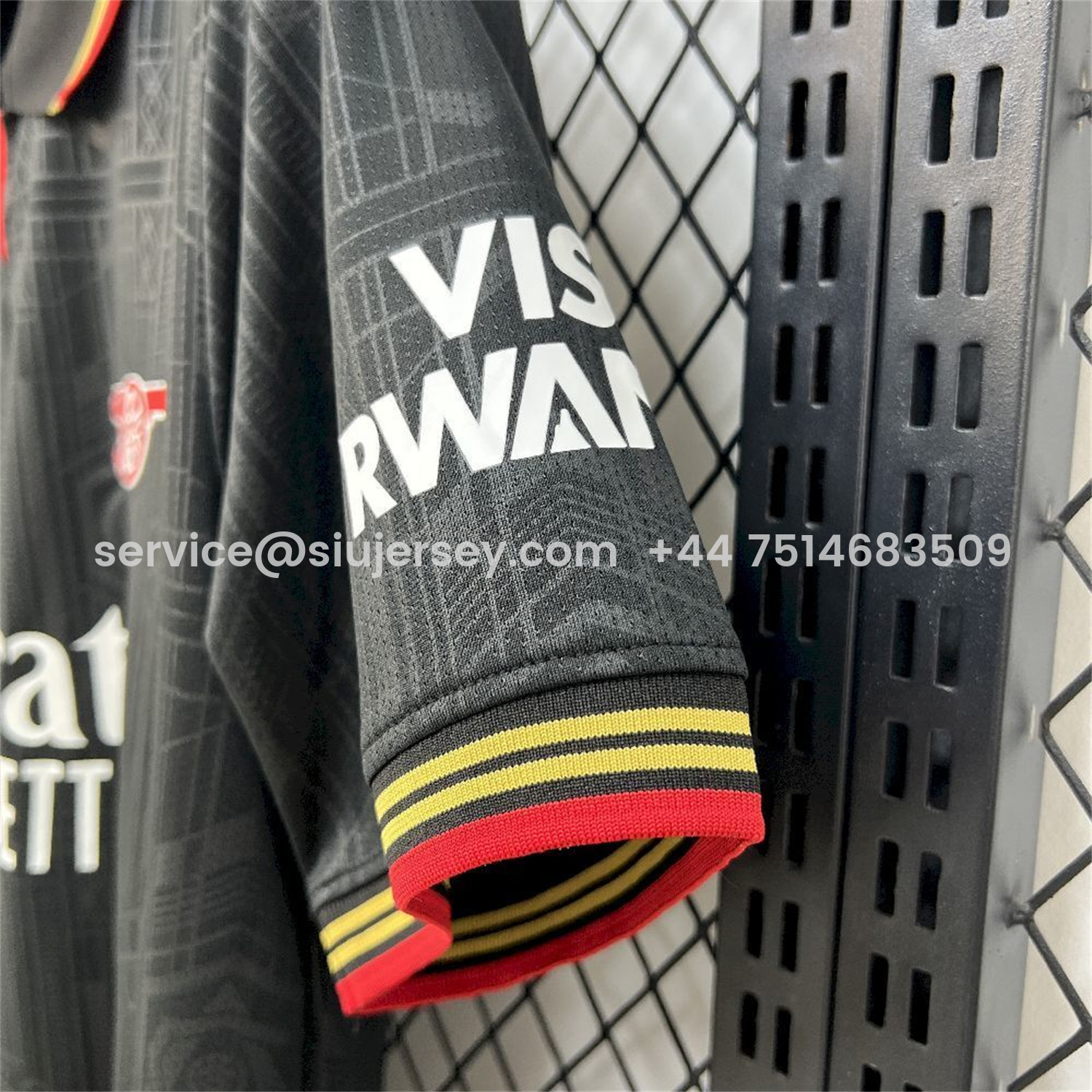 SIUjerseys-Arsenal 25-26 Black POLO Throwback Trefoil Jersey - Fans Version