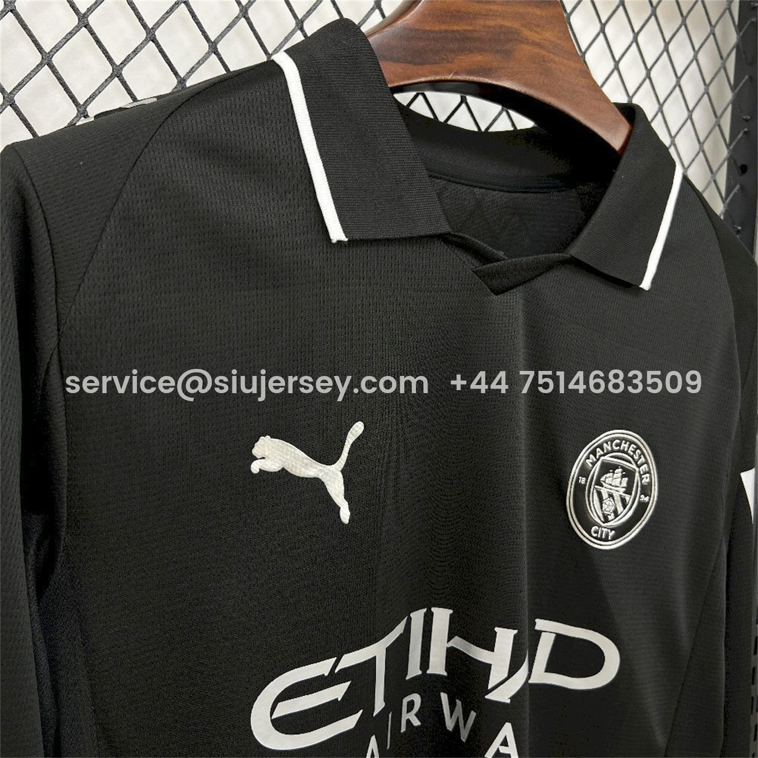 SIUjerseys-Manchester City 25-26 Away Long Sleeves Black Jersey - Fans Version