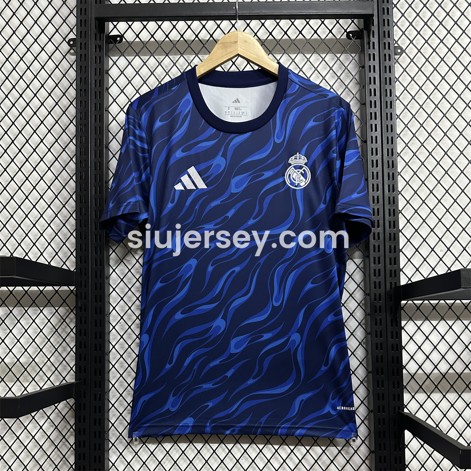 SIUjerseys-Real Madrid 24-25 Blue Black Ripple Special Edition Jersey - Fans Version