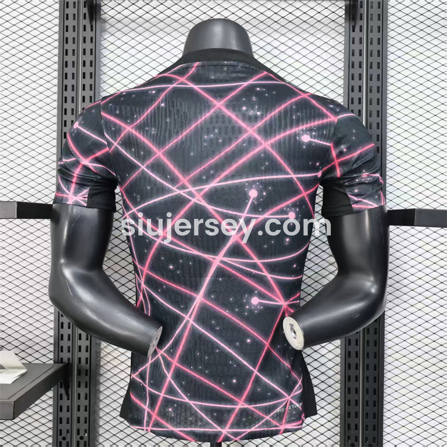 SIUjerseys-Paris Saint-Germain PSG 25-26 Pink Lines Jordan Black Special Jersey - Player Version