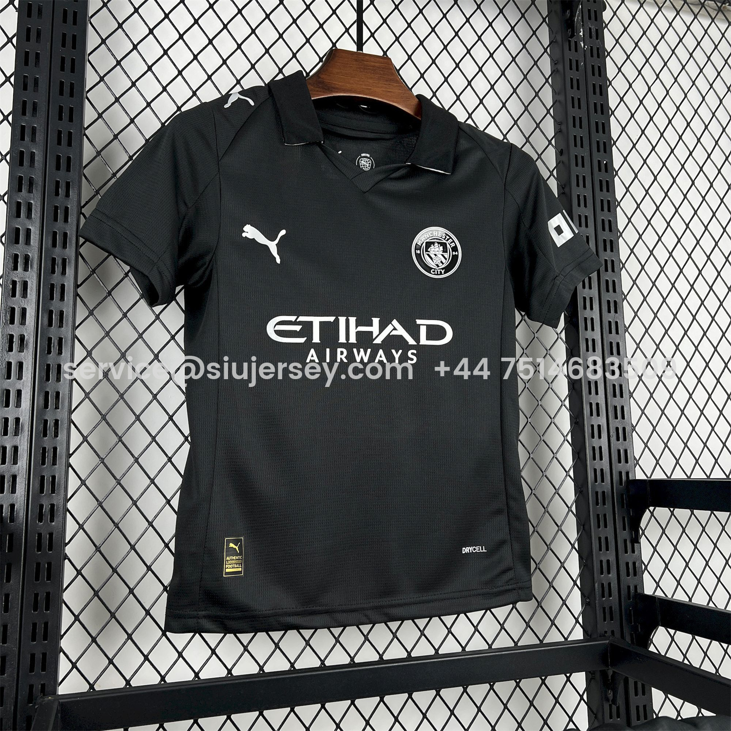 SIUjerseys-Manchester City 25-26 Away Black Kids Kit