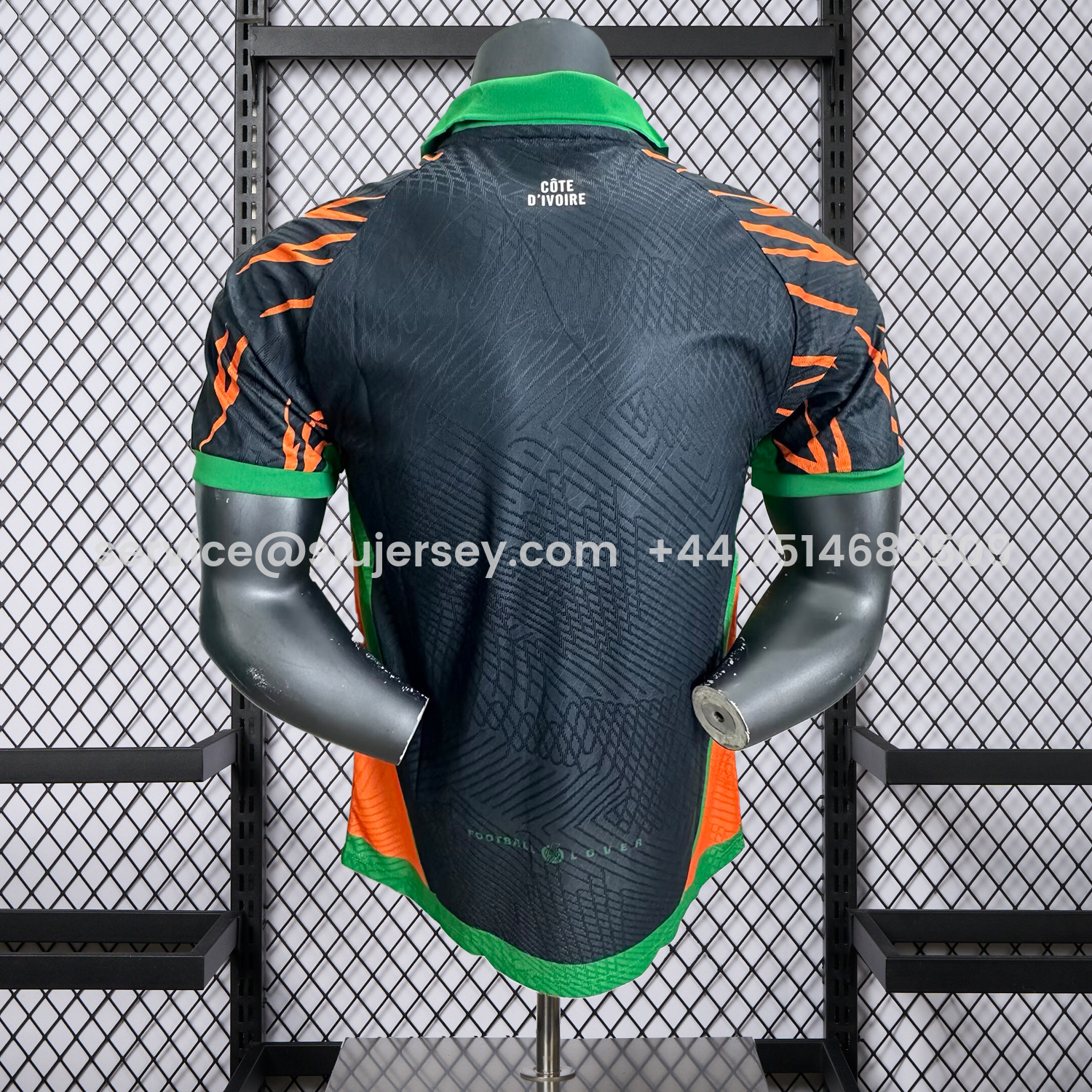 SIUjerseys-Ivory Coast 25-26 Elephant And Kid Black Jersey - Player Version