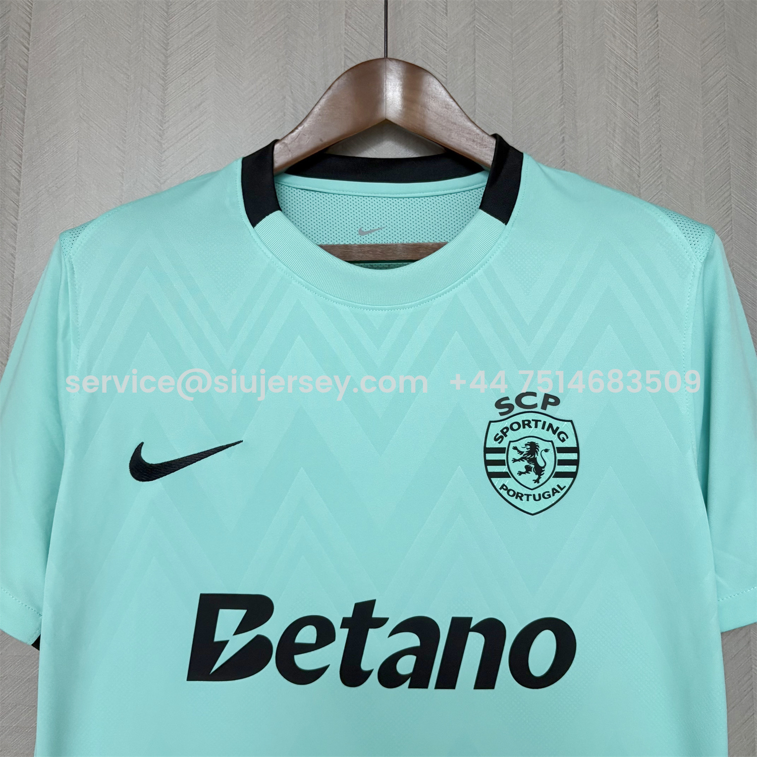 SIUjerseys-Sporting CP 25-26 Third Cyan Jersey - Fans Version