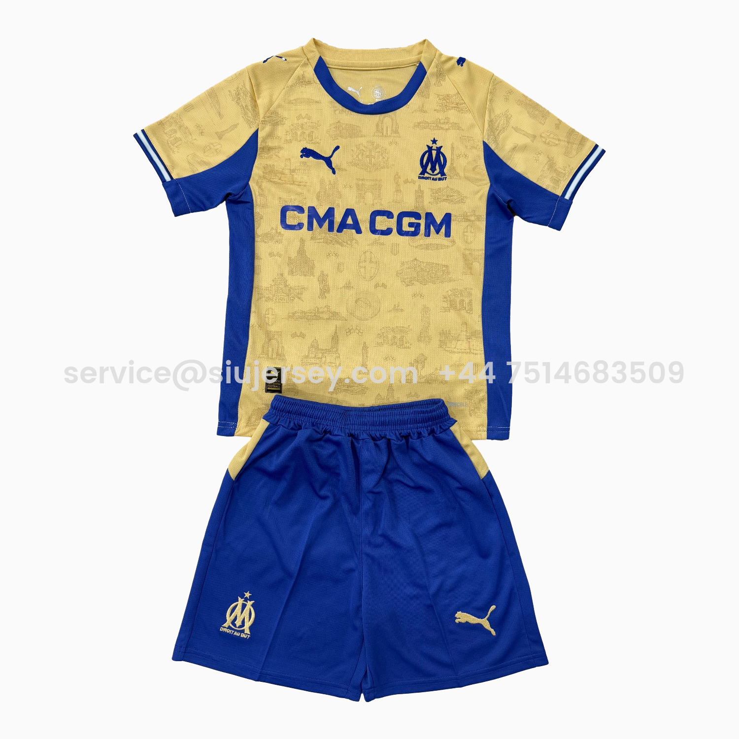 SIUjerseys-Marseille 25-26 Fourth Kids Kit