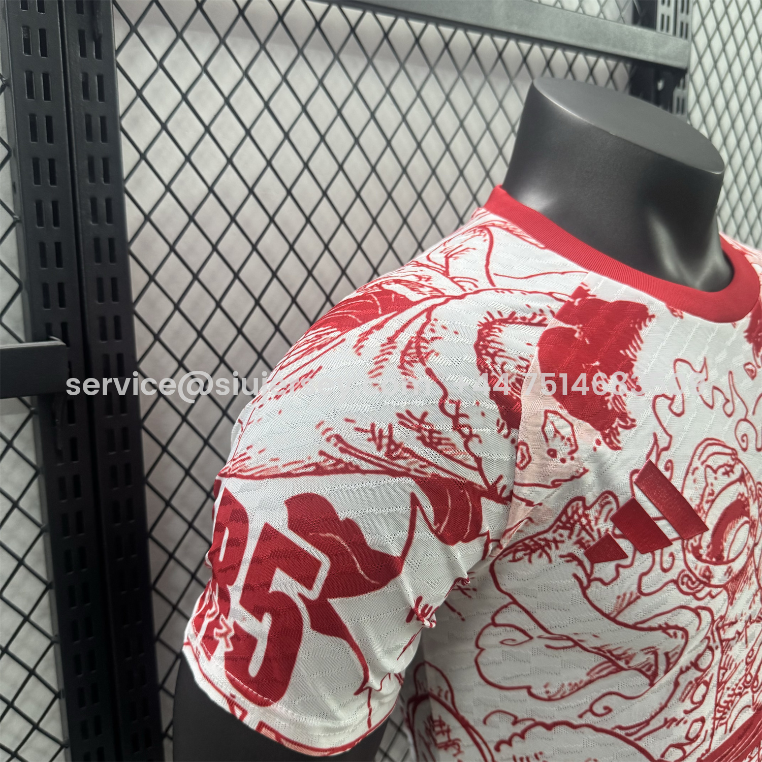 SIUjerseys-Japan 25-26 Red Line Gear 5 Nika White Special Edition Jersey - Player Version