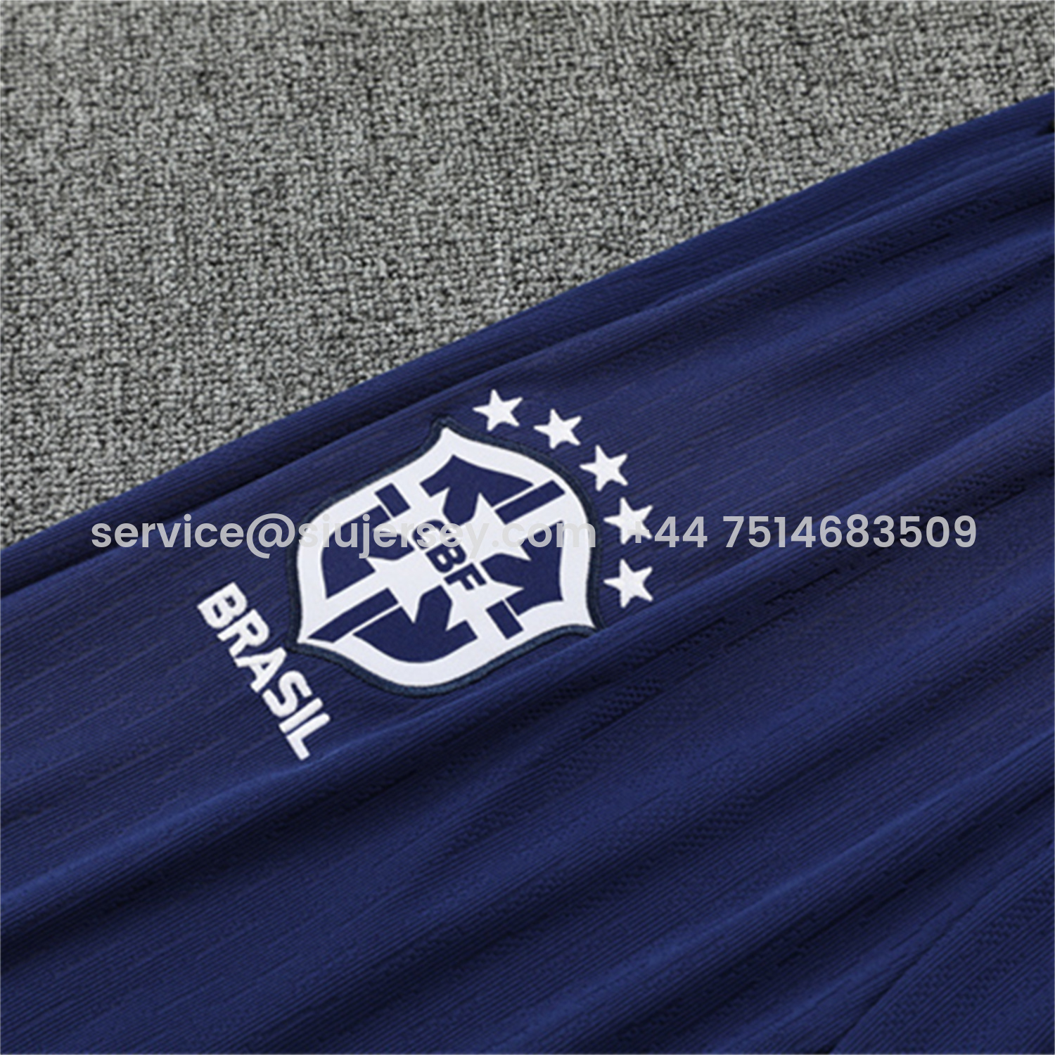 SIUjerseys-Brazil 25-26 Kids Long Sleeve Training Set - Colorful Camouflage Top & Royal Blue Pants